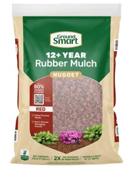 GroundSmart 12+ Year Nugget 0.8 -cu ft Red Rubber Mulch