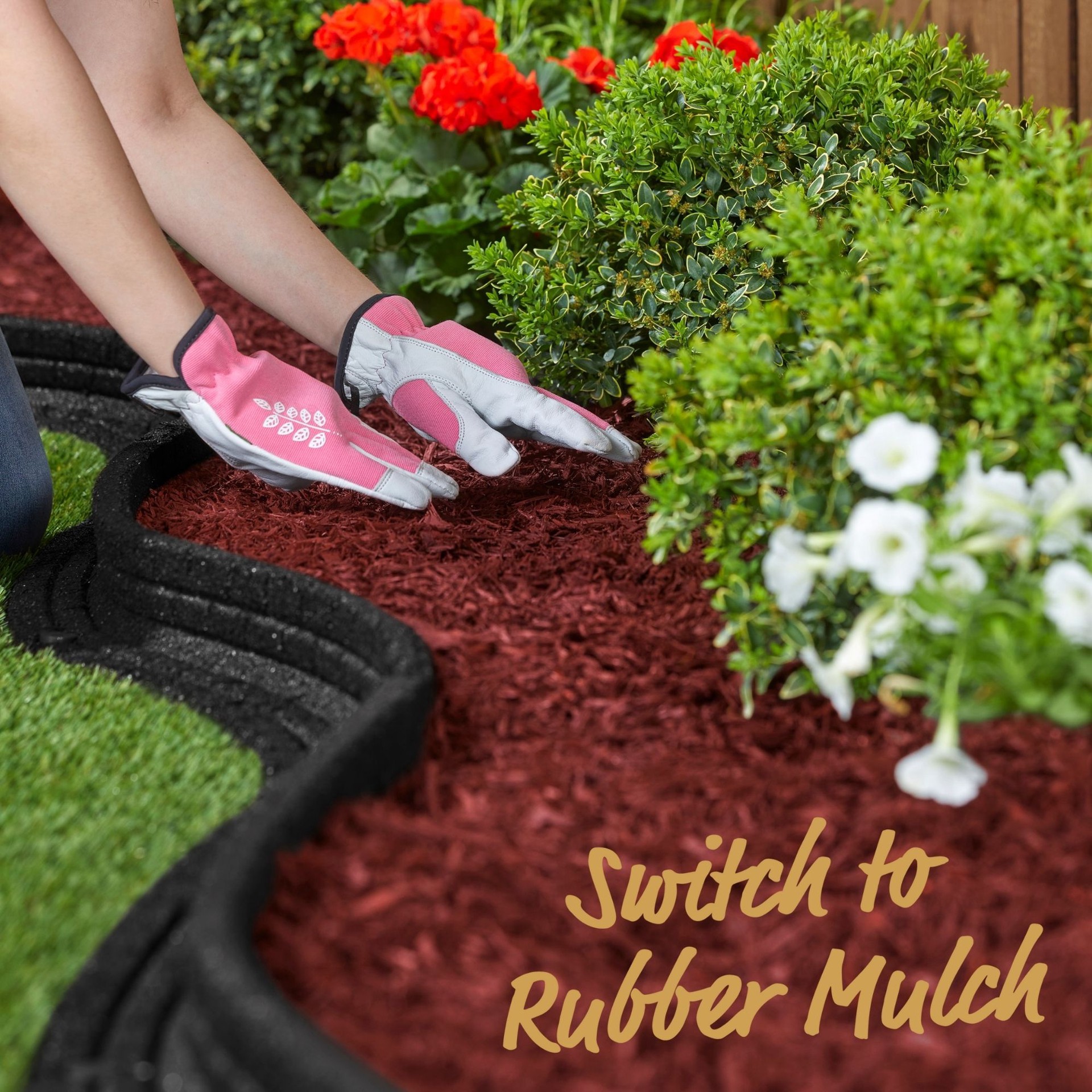 slide 5 of 6, GroundSmart Premium Shredded Rubber Mulch 0.8-cu ft Red Rubber Mulch, 1 ct