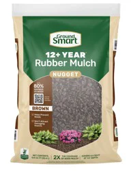 GroundSmart 12+ Year Nugget 0.8 -cu ft Brown Rubber Mulch