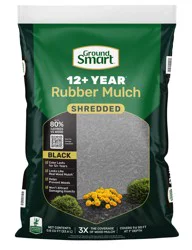 GroundSmart 12+ Year Shredded Rubber Mulch 0.8 -cu ft Black Rubber Mulch