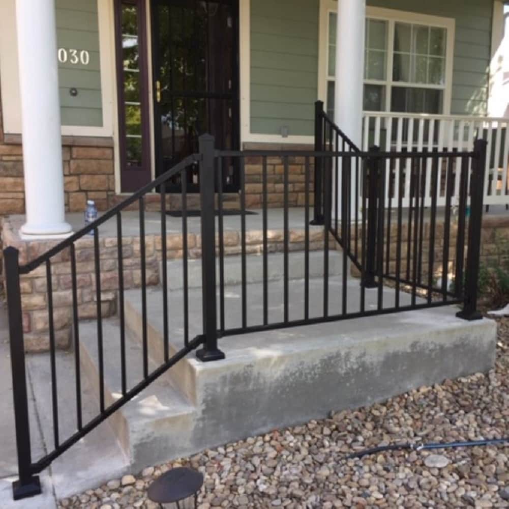 slide 3 of 4, CINCH 2-in x 2-in x 3-1/2-ft Satin Black Steel Deck Corner post, 1 ct