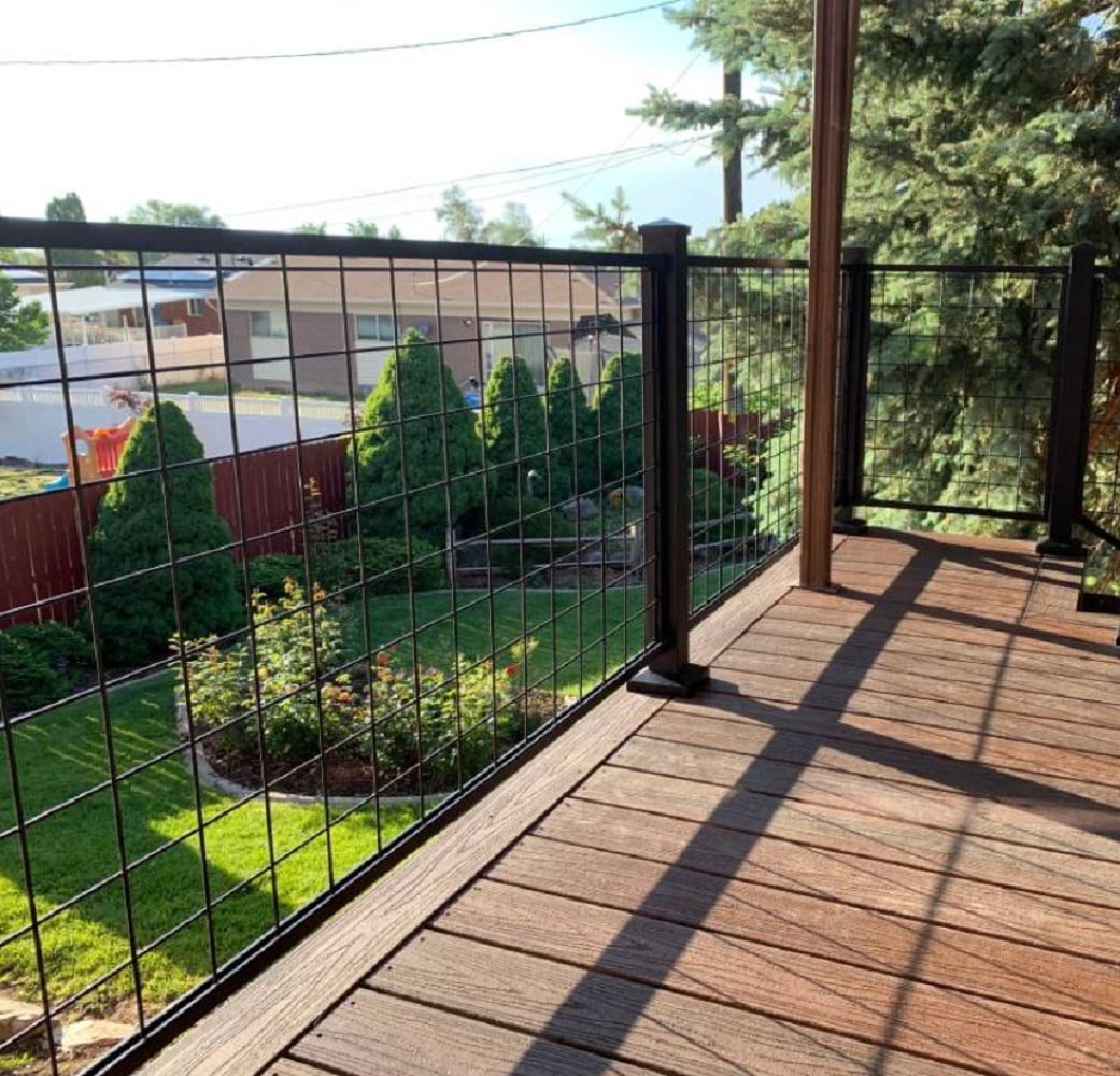 slide 5 of 5, CINCH 3-in x 3-in x 3-1/2-ft Satin Black Steel Deck Corner post, 1 ct