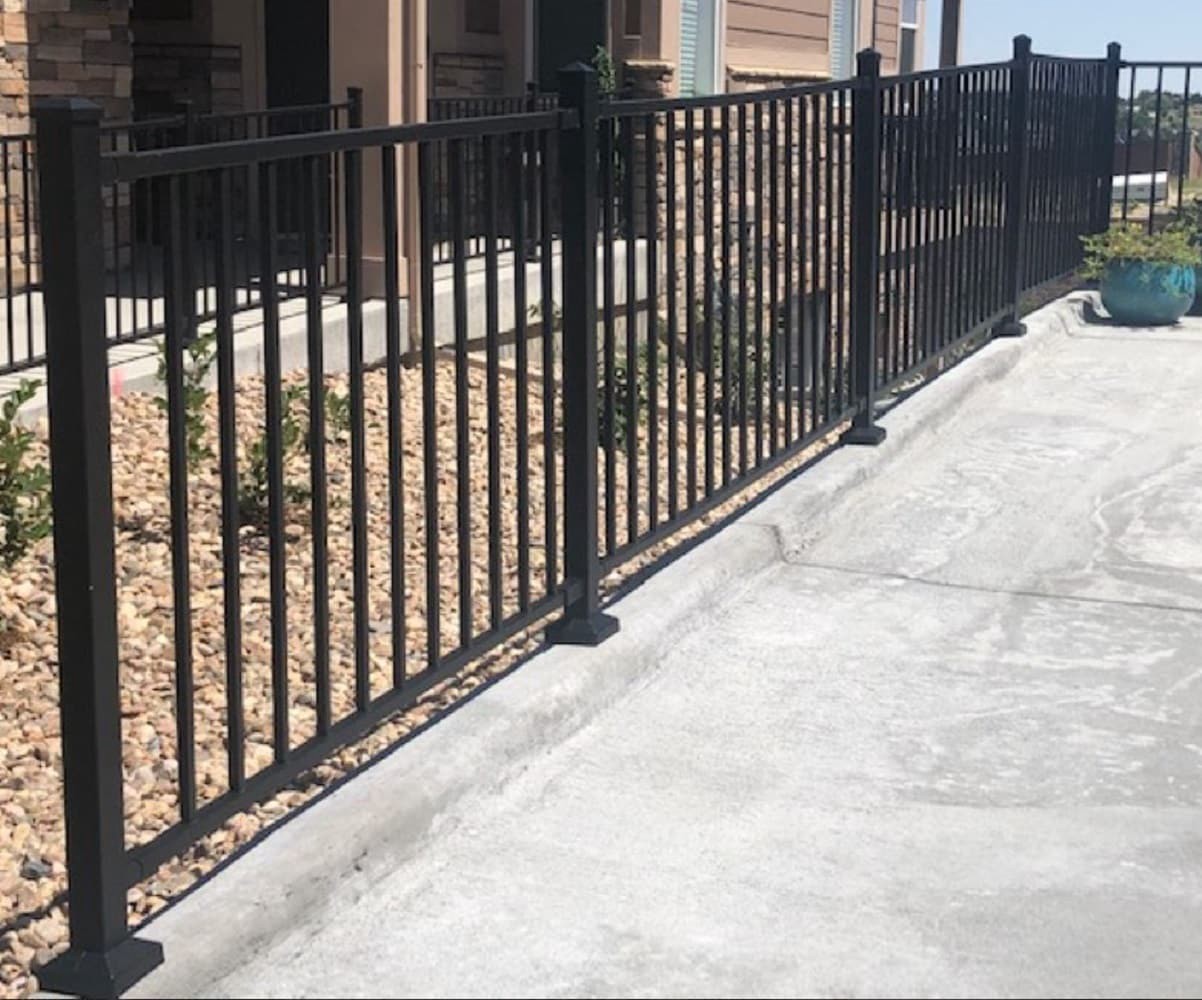 slide 4 of 4, CINCH 2-in x 2-in x 3-1/2-ft Satin Black Steel Deck End post, 1 ct