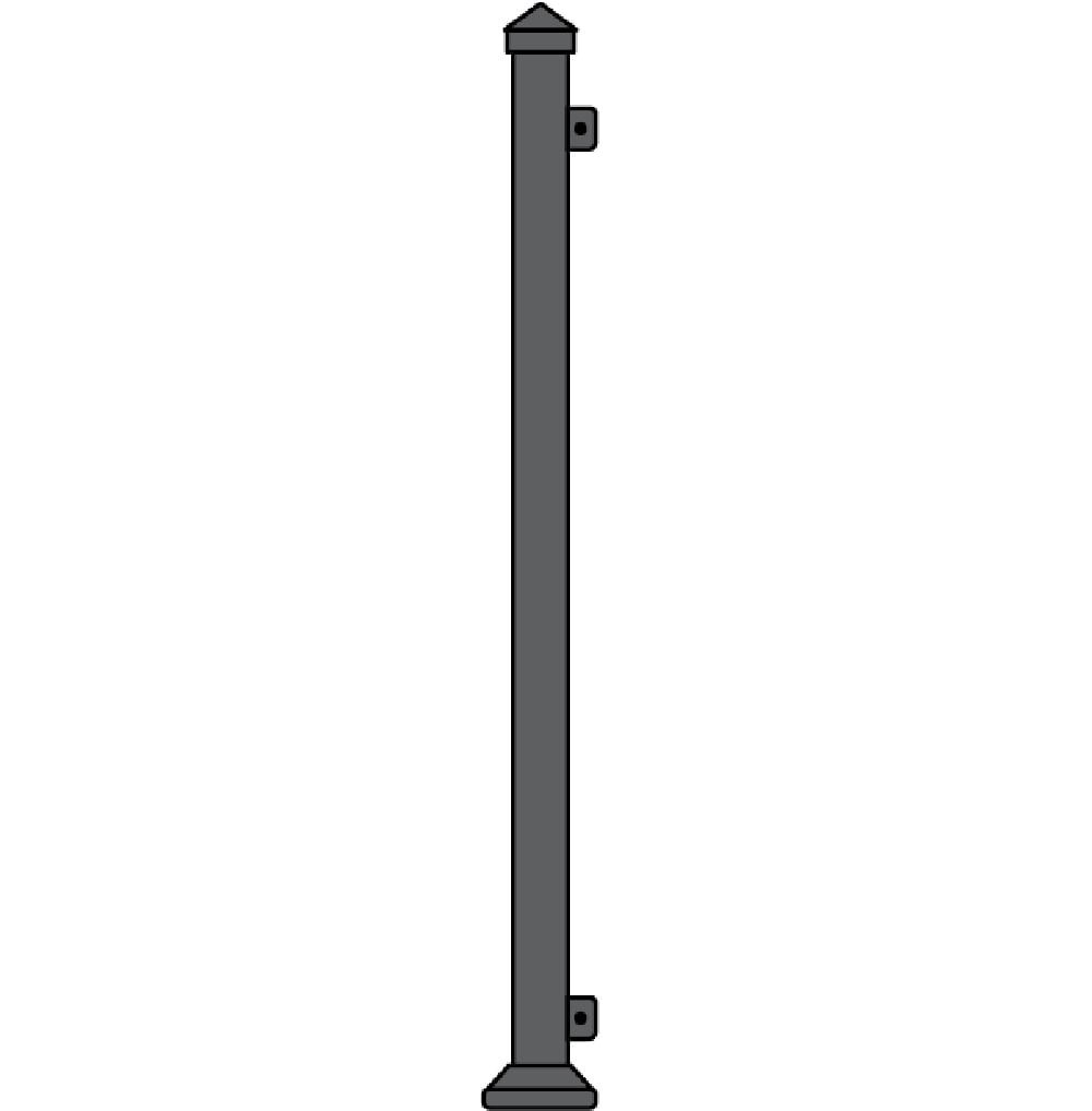 slide 1 of 5, CINCH Steel Rail 3.33-ft x 40-in Satin Black Steel Deck Hardware Kit, 1 ct
