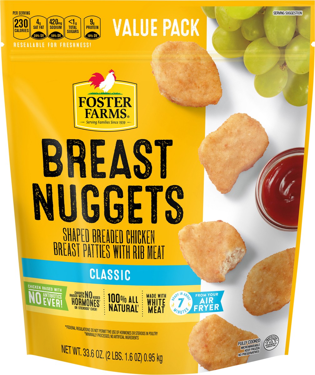 slide 2 of 2, Foster Farms Chicken Breast Nuggets Value Pack - 2 lbs, 33.6 oz