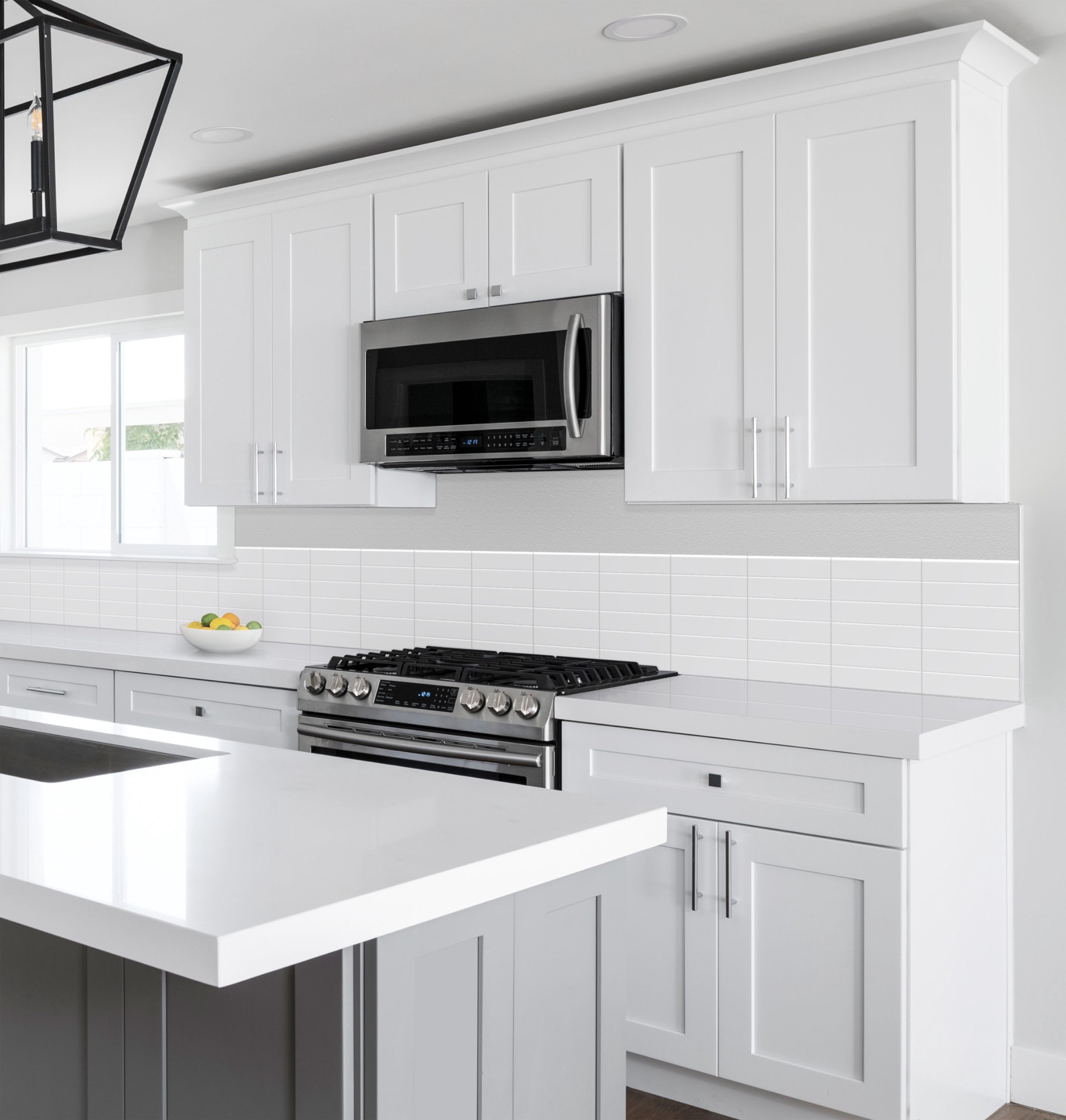 slide 2 of 6, Satori Hudson Brilliant White 2-in x 8-in Glossy Ceramic Bullnose Tile, 1 ct