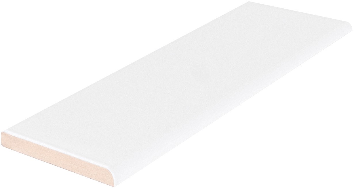 slide 3 of 6, Satori Hudson Brilliant White 2-in x 8-in Glossy Ceramic Bullnose Tile, 1 ct