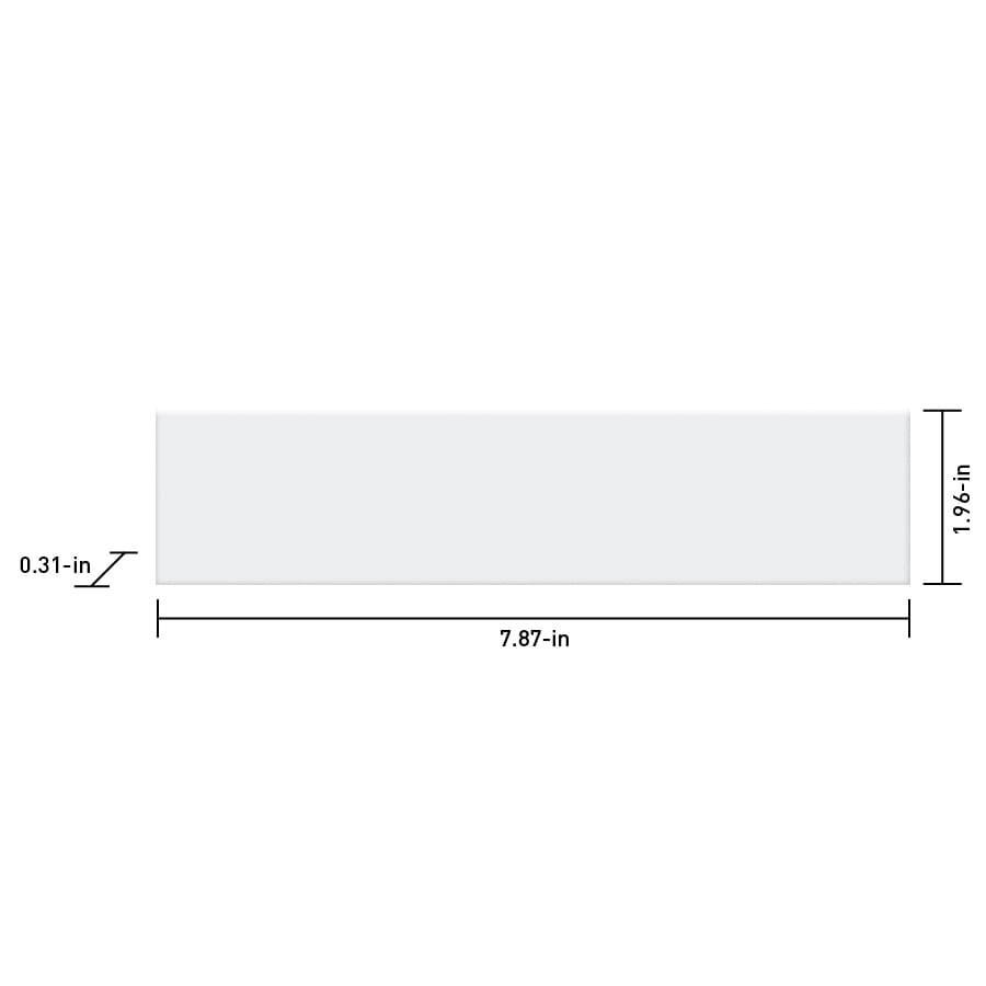 slide 4 of 6, Satori Hudson Brilliant White 2-in x 8-in Glossy Ceramic Bullnose Tile, 1 ct
