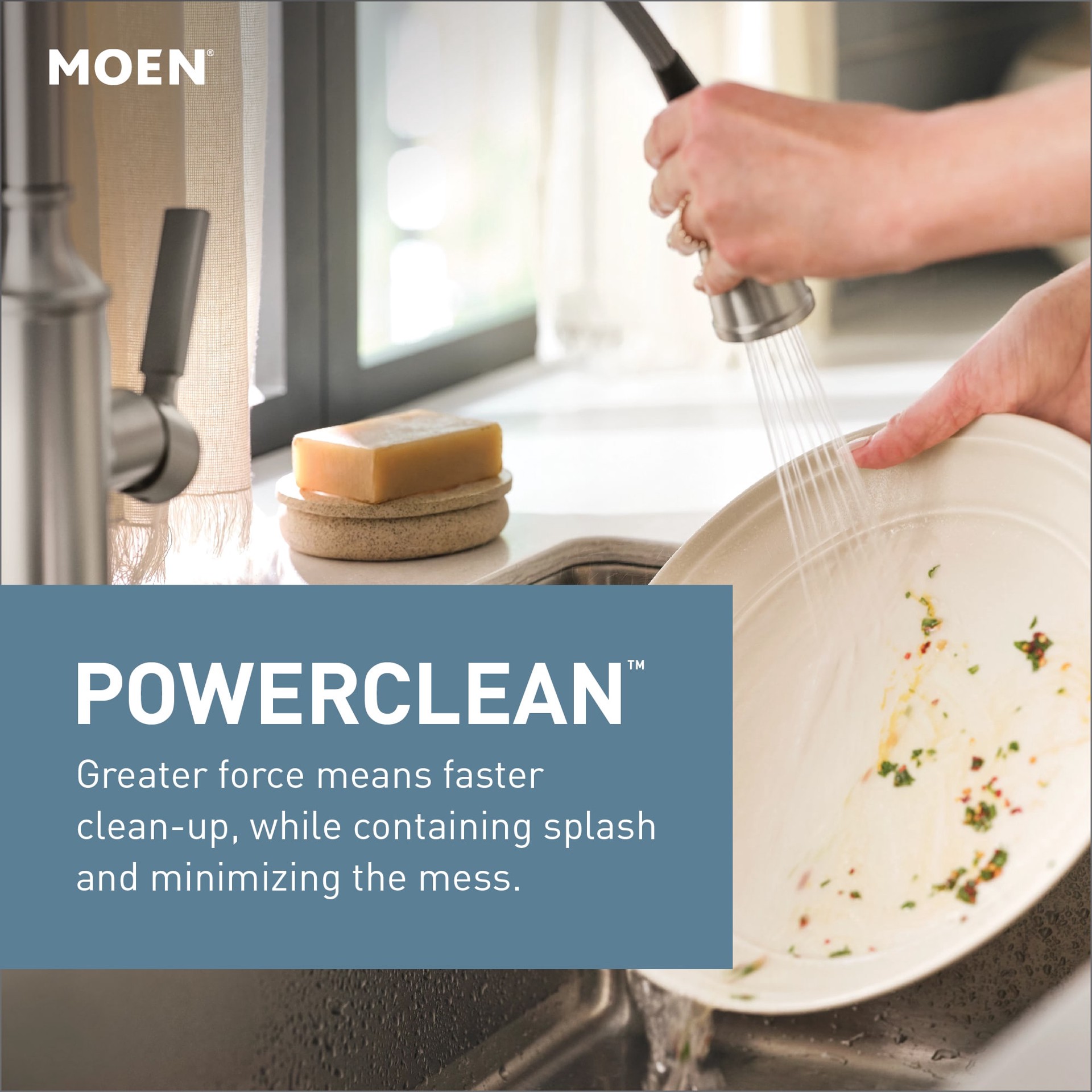 slide 3 of 6, Moen Adler Matte Black Single Handle Deck-mount Pull-down Kitchen Faucet with Sprayer ( Deck Plate Included ), 1 ct