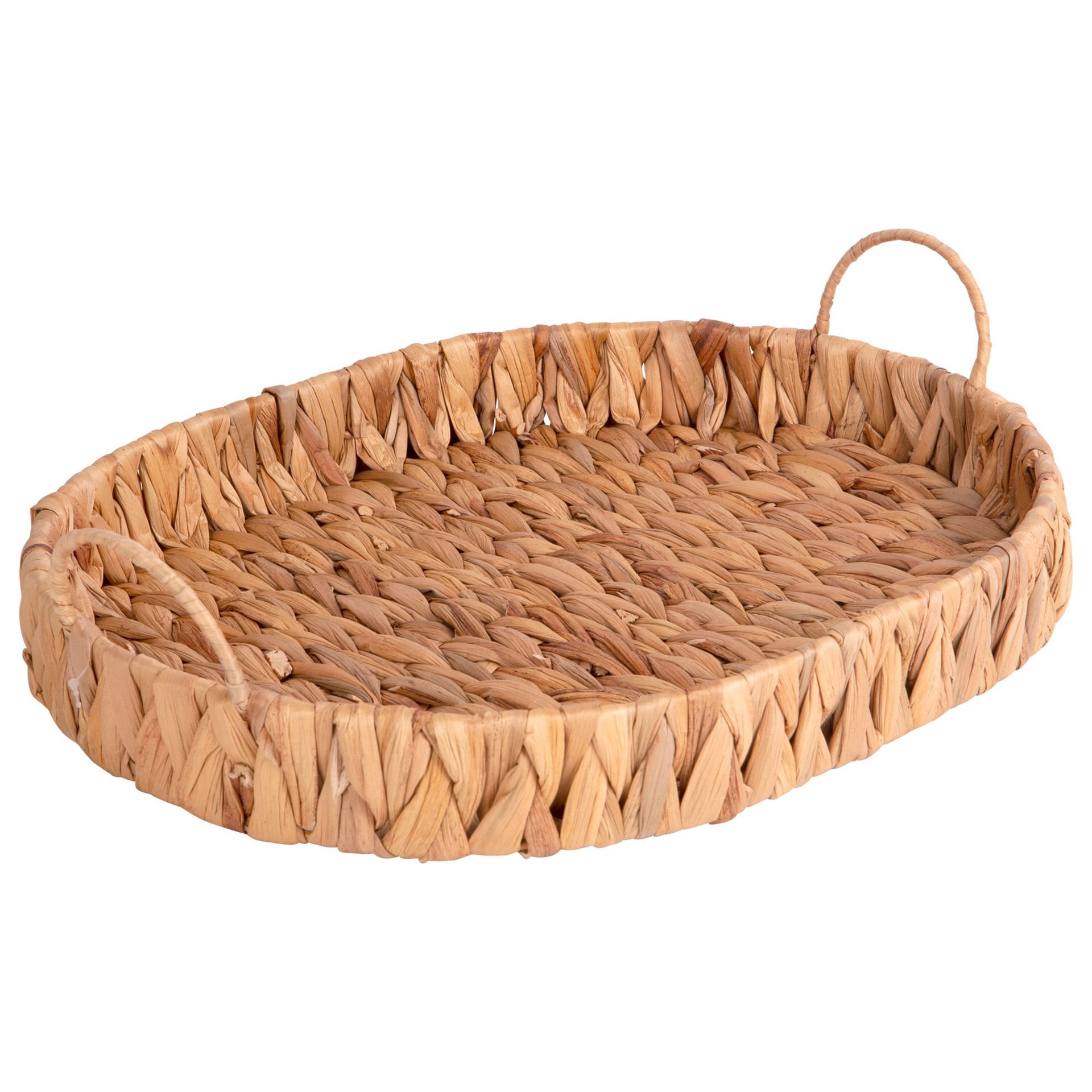 slide 2 of 3, allen + roth Brown/Tan Rattan Modern Decorative tray, 1 ct