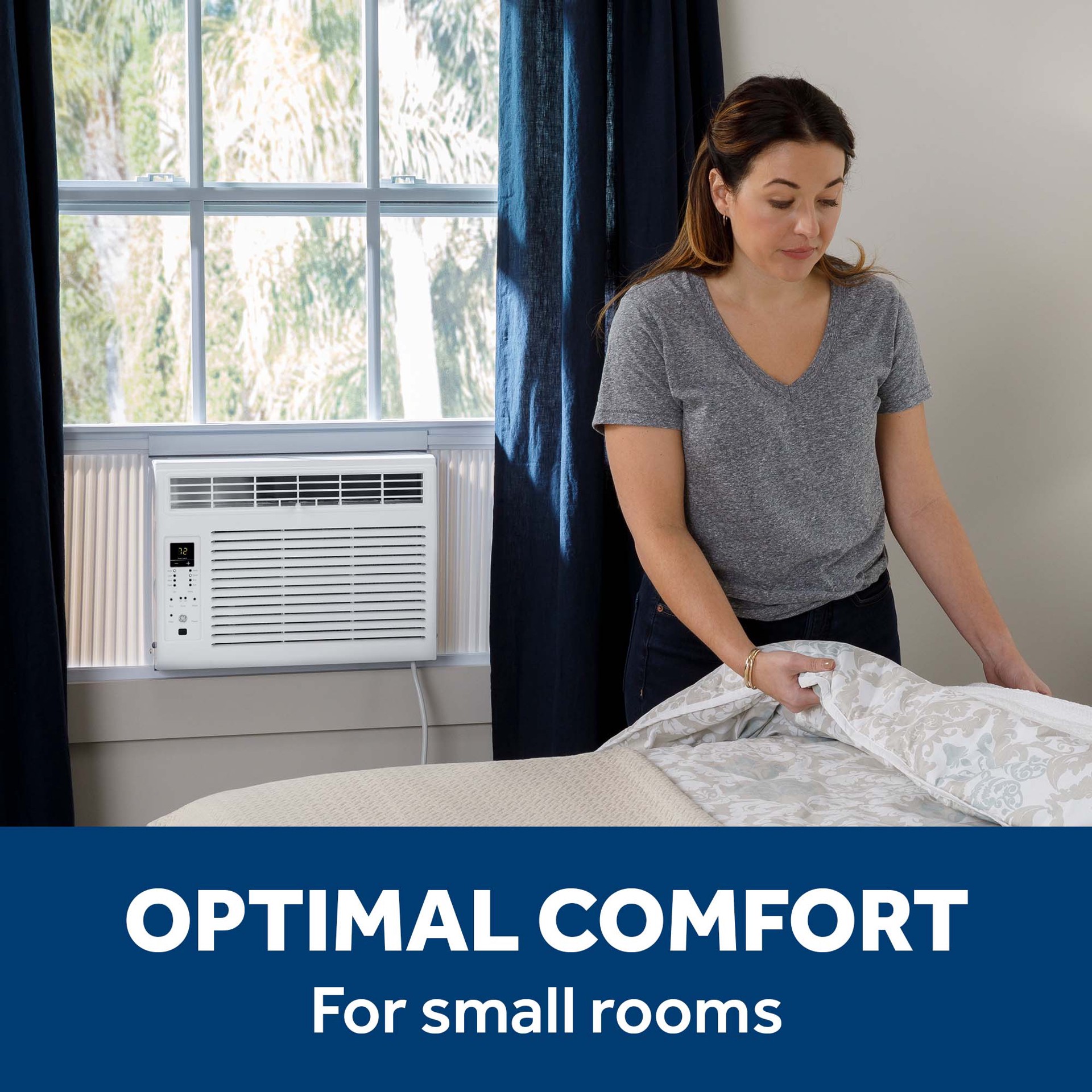 slide 4 of 6, GE Small Room Window Air Conditioner , Remote Included ( 115-Volt , 6000-BTU ), 1 ct