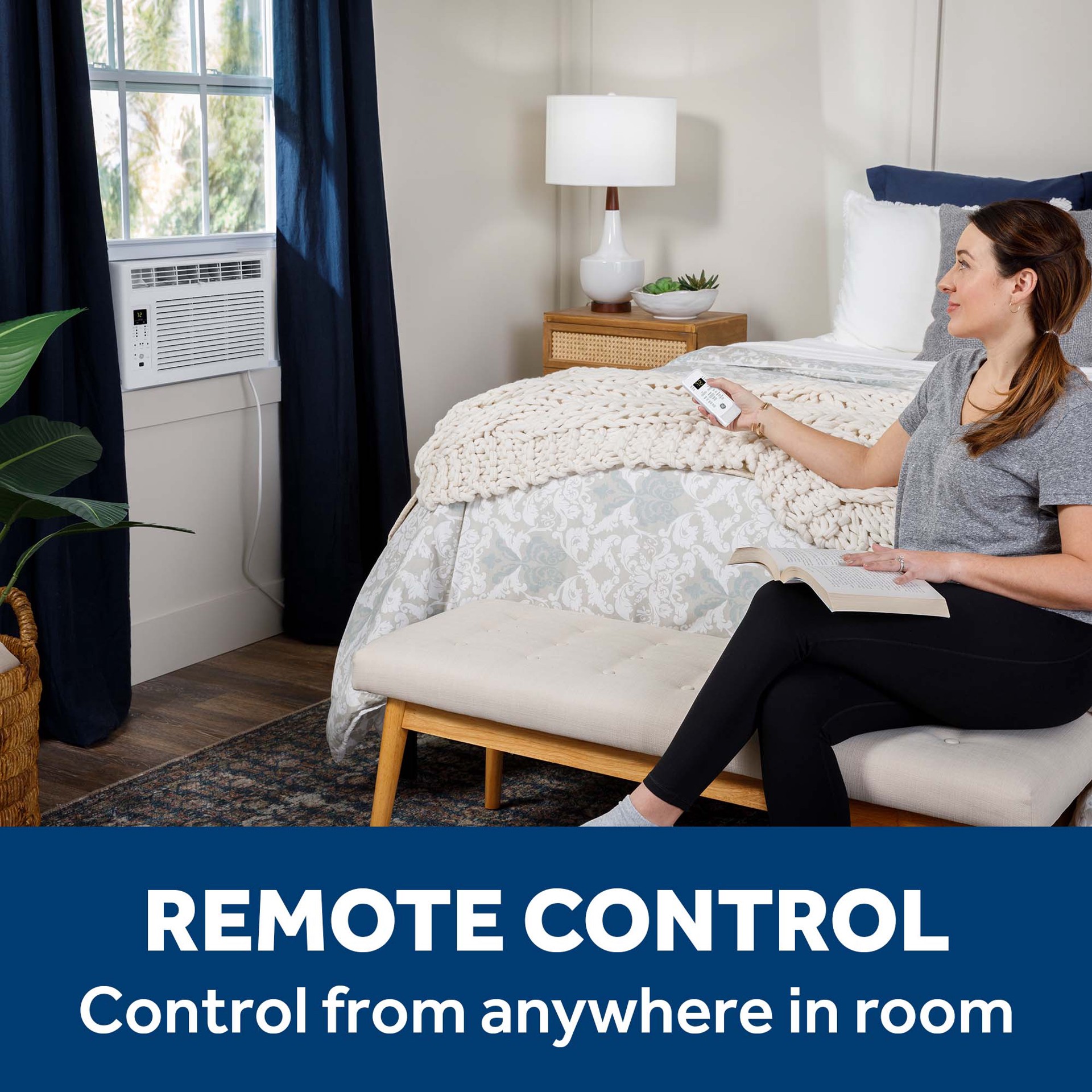 slide 5 of 6, GE Small Room Window Air Conditioner , Remote Included ( 115-Volt , 6000-BTU ), 1 ct