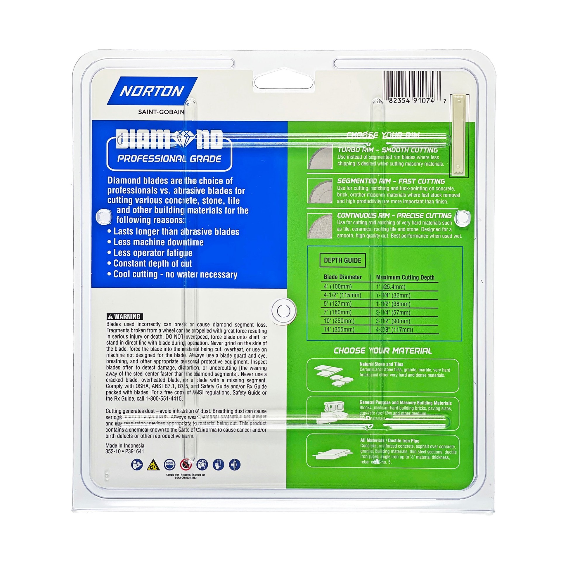 slide 2 of 4, Norton Diamond Professional Grade 7-in Wet/Dry Continuous Rim Diamond Saw Blade, 1 ct