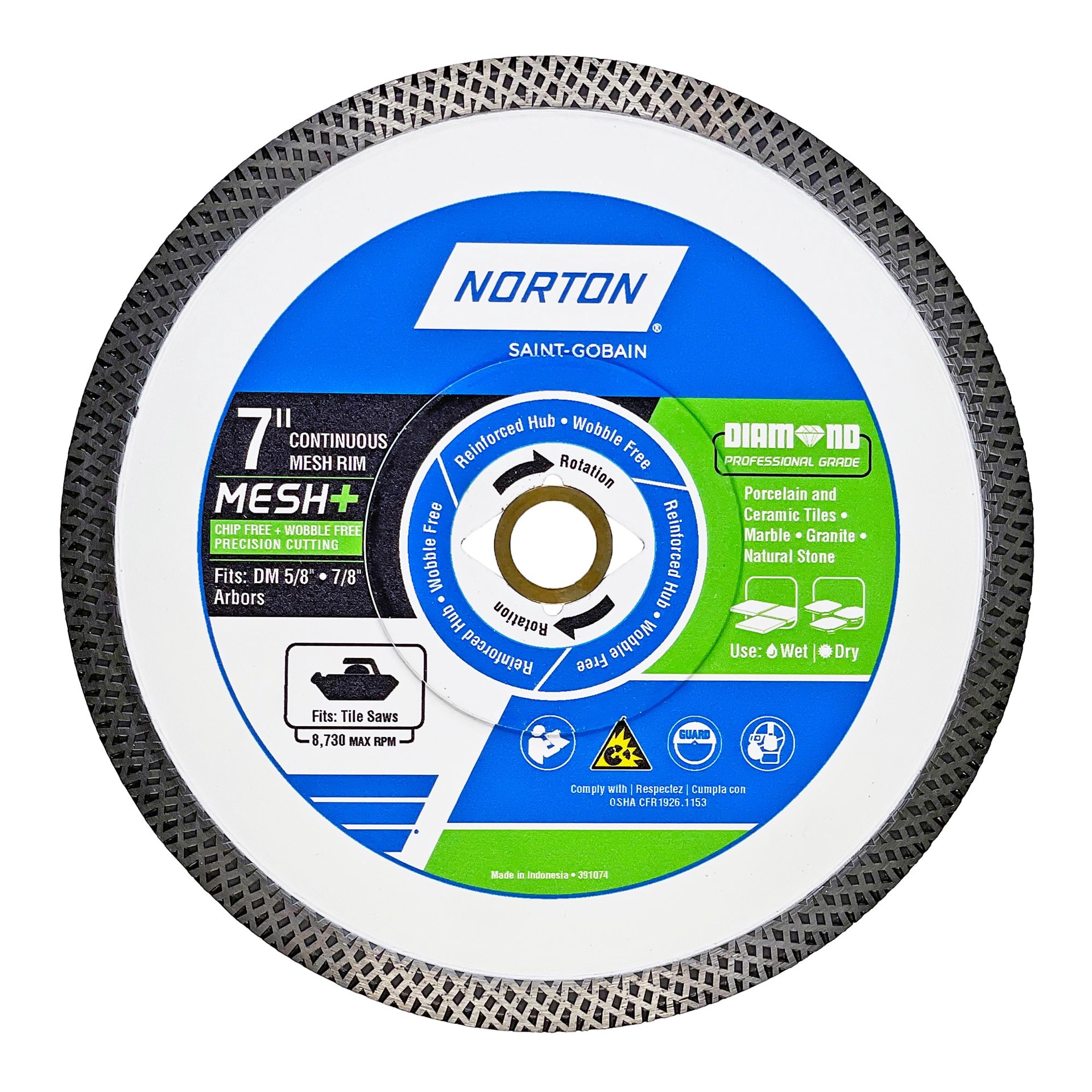 slide 3 of 4, Norton Diamond Professional Grade 7-in Wet/Dry Continuous Rim Diamond Saw Blade, 1 ct