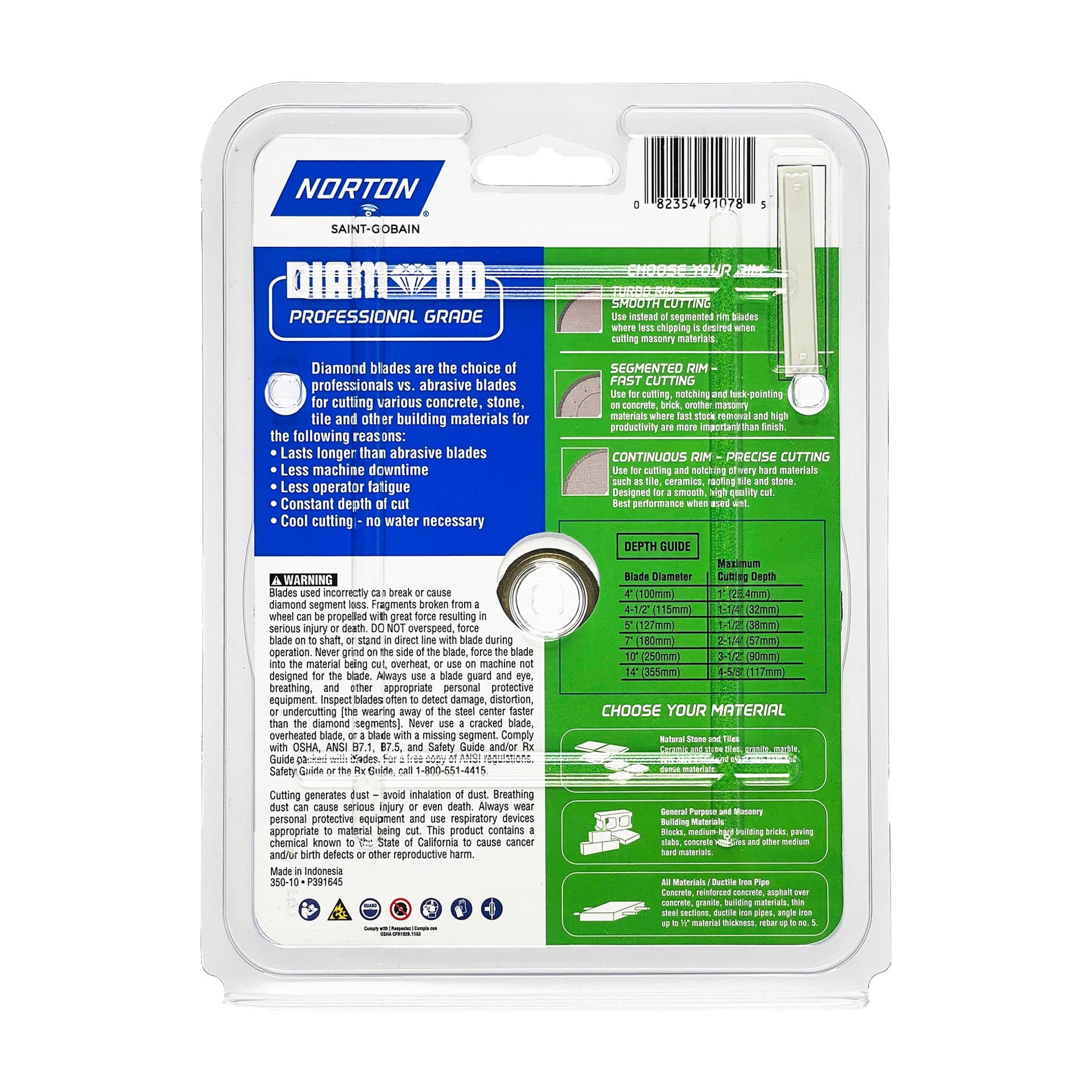 slide 2 of 5, Norton Diamond Professional Grade 5-in Wet/Dry Segmented Rim Diamond Saw Blade, 1 ct