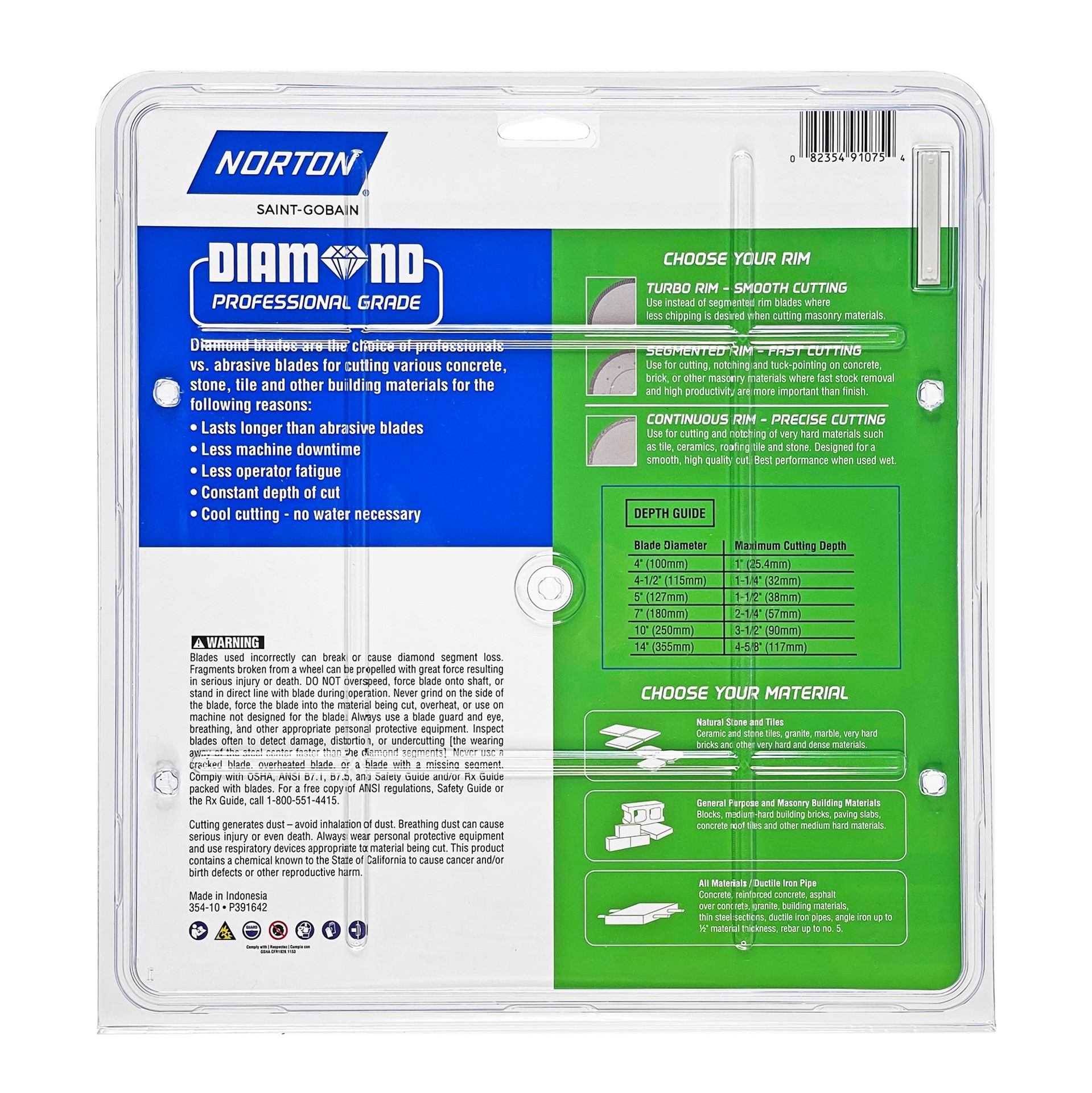 slide 2 of 5, Norton Diamond Professional Grade 10-in Wet/Dry Continuous Rim Diamond Saw Blade, 1 ct