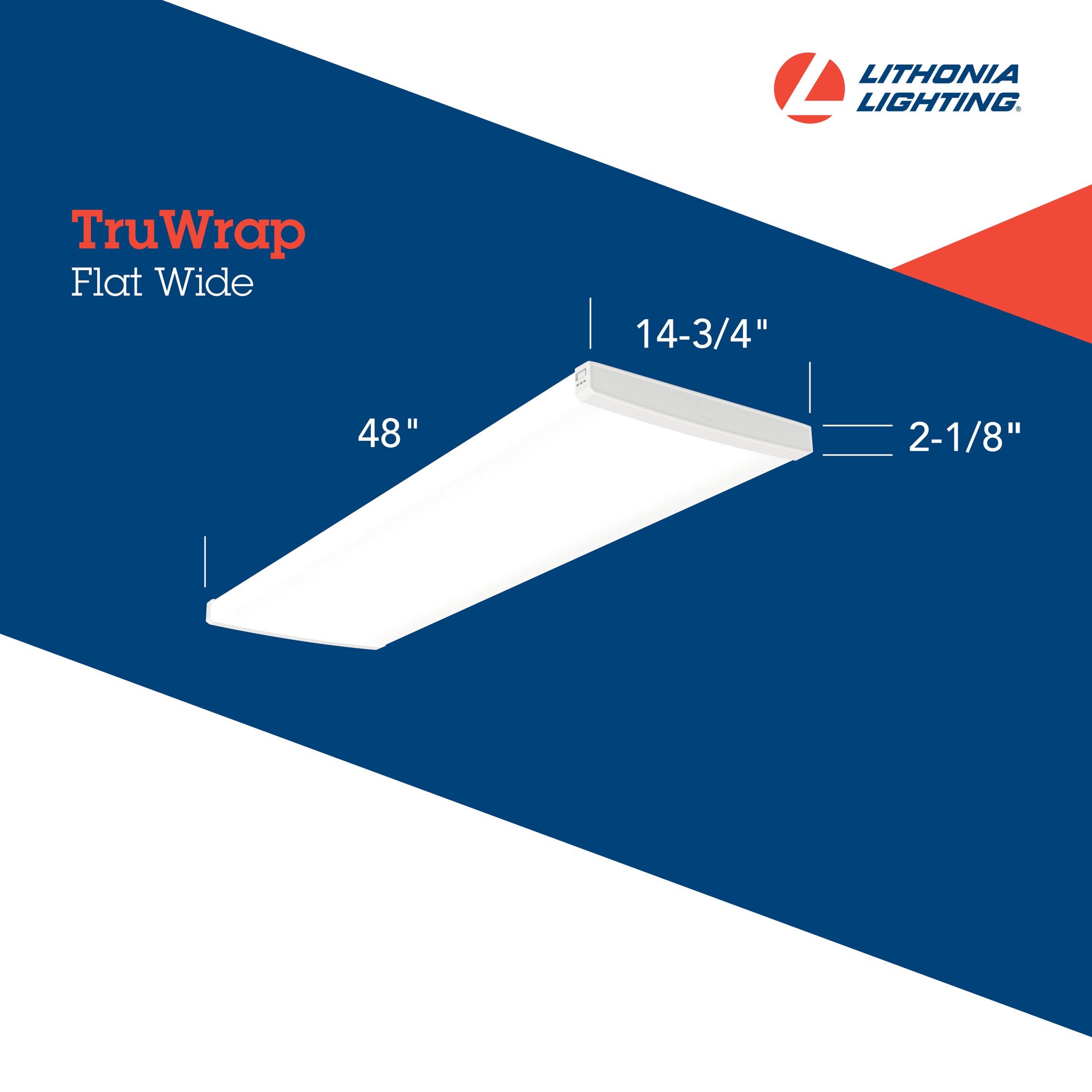 slide 5 of 6, Lithonia Lighting 4-ft 7500 -Lumen Adjustable Lumens Switchable white LED Wraparound Light, 1 ct