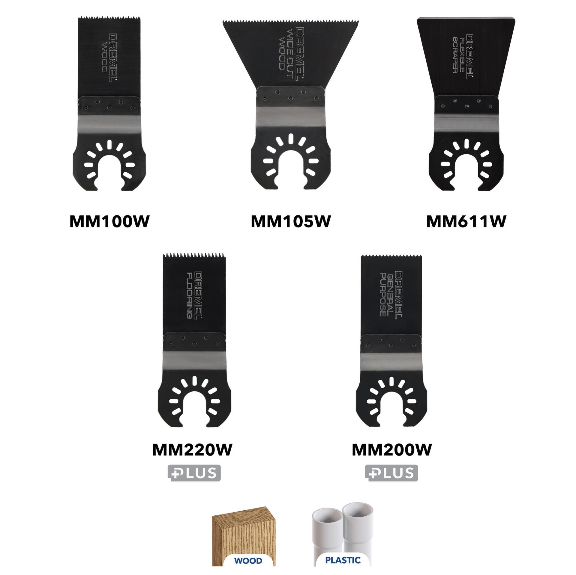 slide 3 of 6, Dremel Universal True Fit 5 -Pack Multiple materials Oscillating Tool Blade, 1 ct