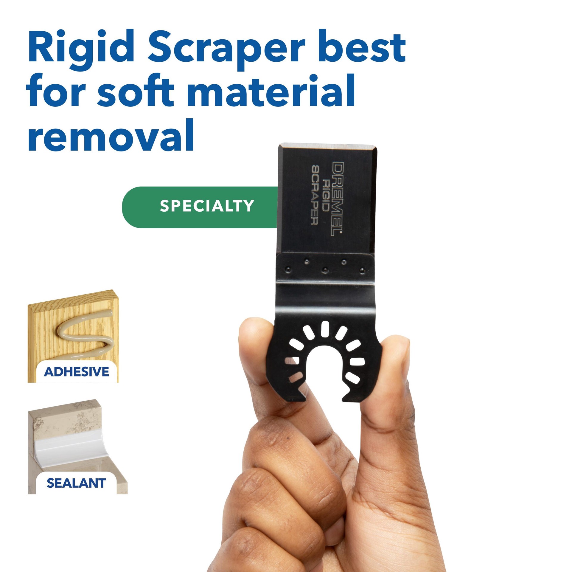 slide 5 of 6, Dremel Universal True Fit Rigid and Flexible Scraper 2 -Pack Blade, 1 ct