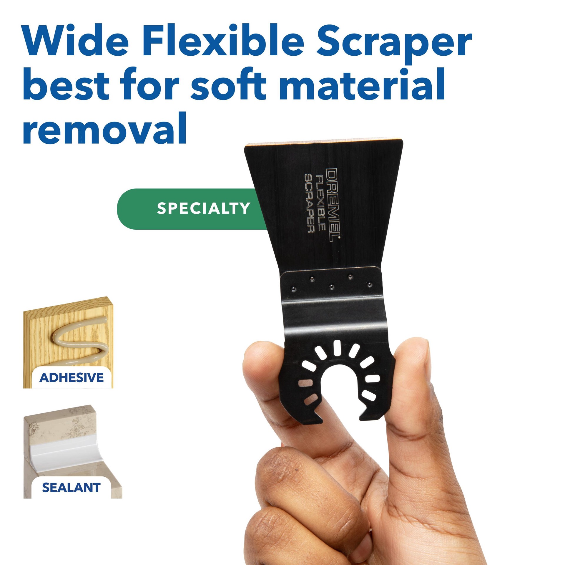 slide 3 of 6, Dremel Universal True Fit Rigid and Flexible Scraper 2 -Pack Blade, 1 ct