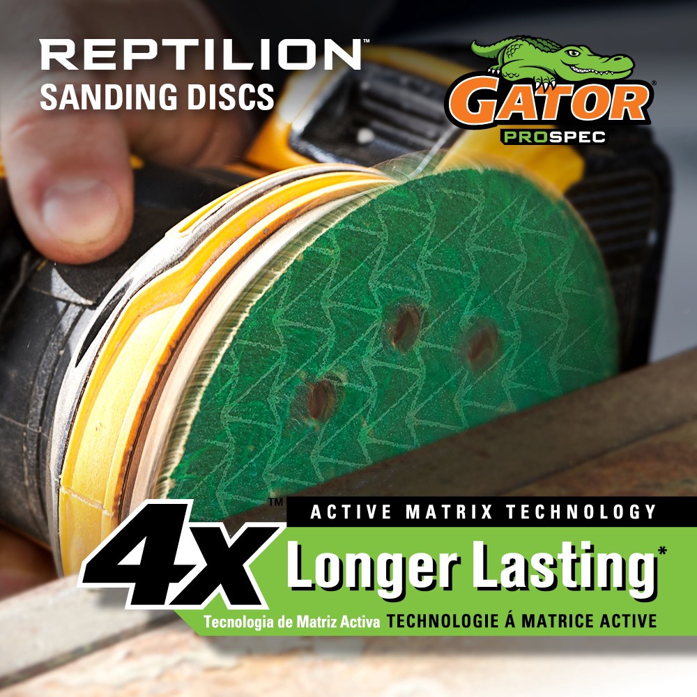 slide 2 of 4, Gator Reptilion 10 -Piece Ceramic alumina 80 -Grit Disc Sandpaper, 1 ct