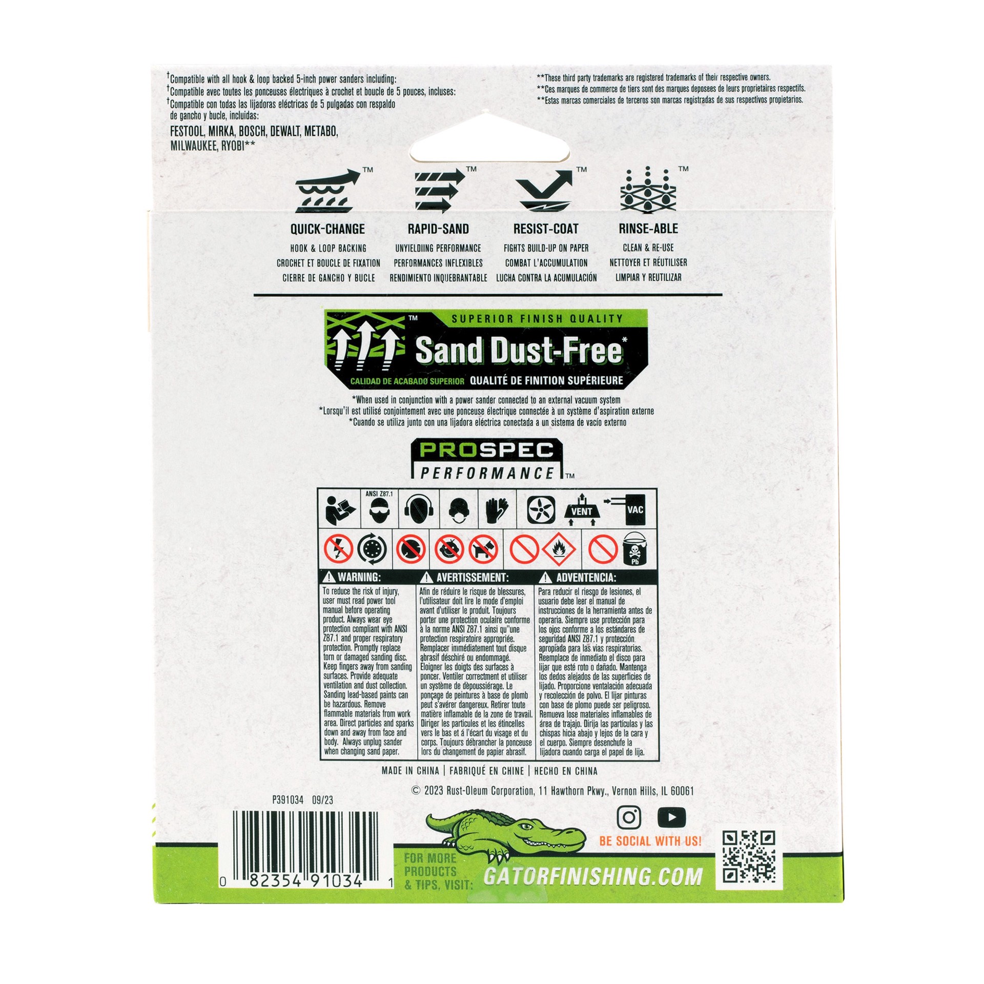 slide 4 of 6, Gator PowerNet 20 -Piece Ceramic alumina 120 -Grit Disc Sandpaper, 1 ct