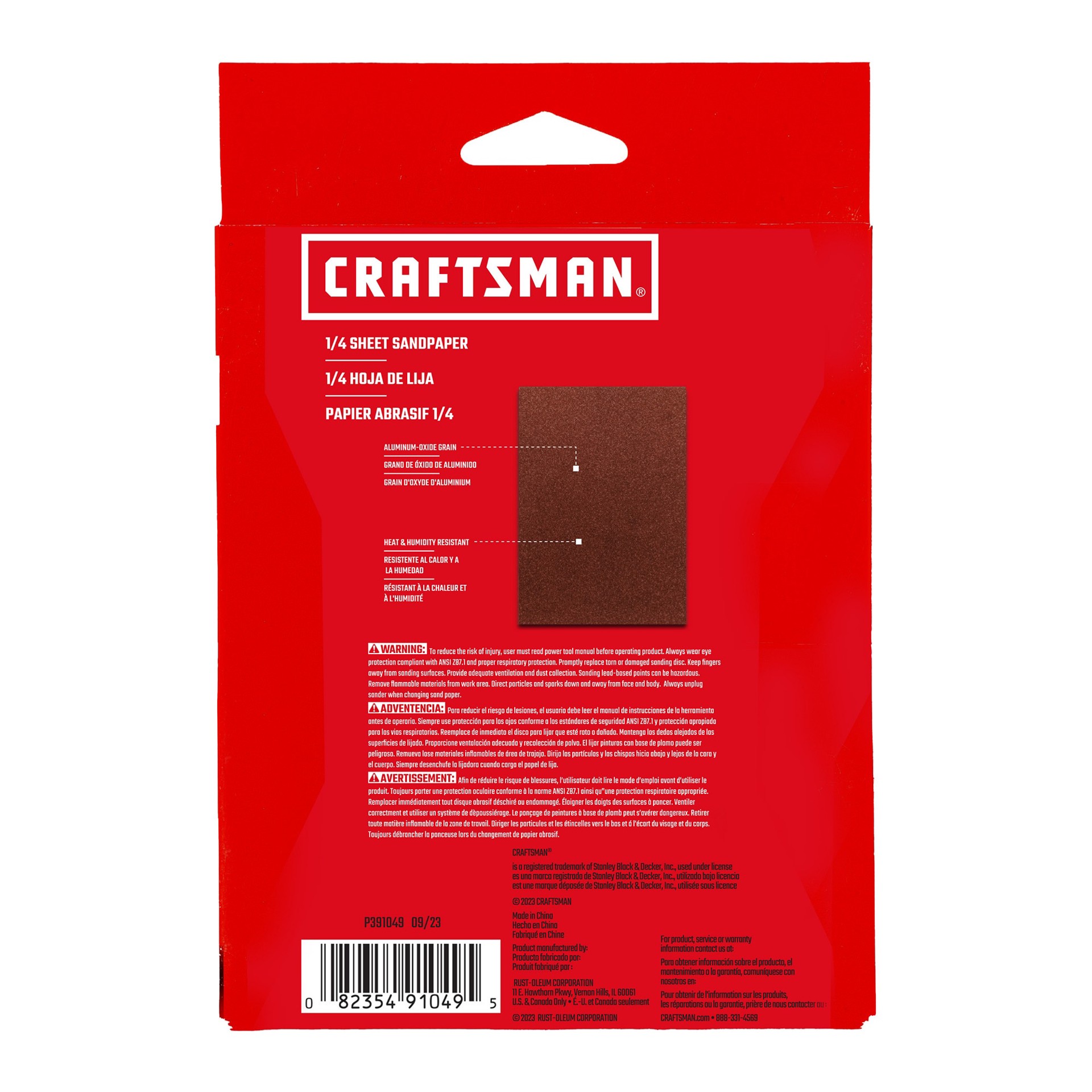 slide 2 of 6, CRAFTSMAN Craftsman 20 -Piece Aluminum oxide 80 -Grit Sheet Sandpaper, 1 ct