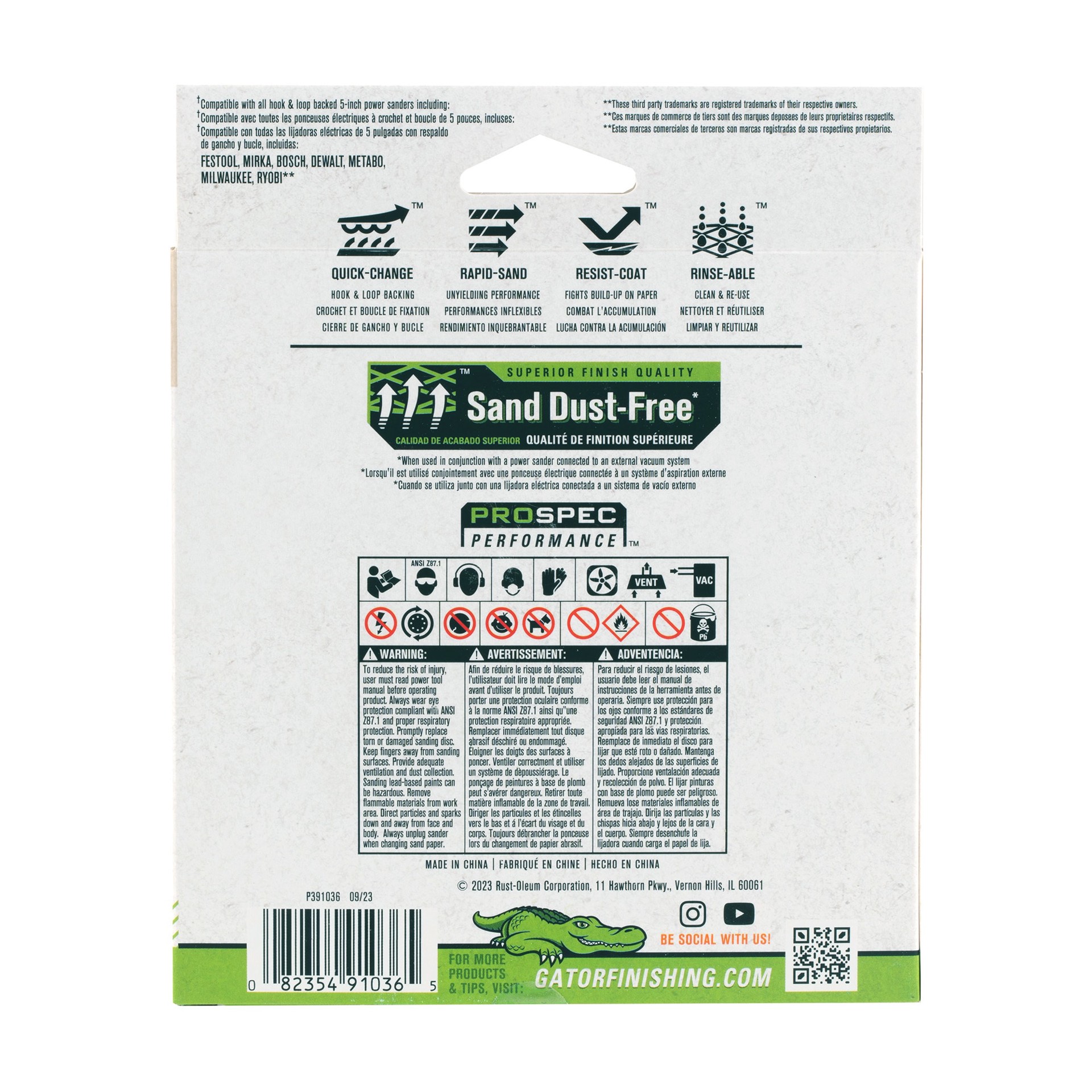 slide 4 of 6, Gator PowerNet 20 -Piece Ceramic alumina 220 -Grit Disc Sandpaper, 1 ct