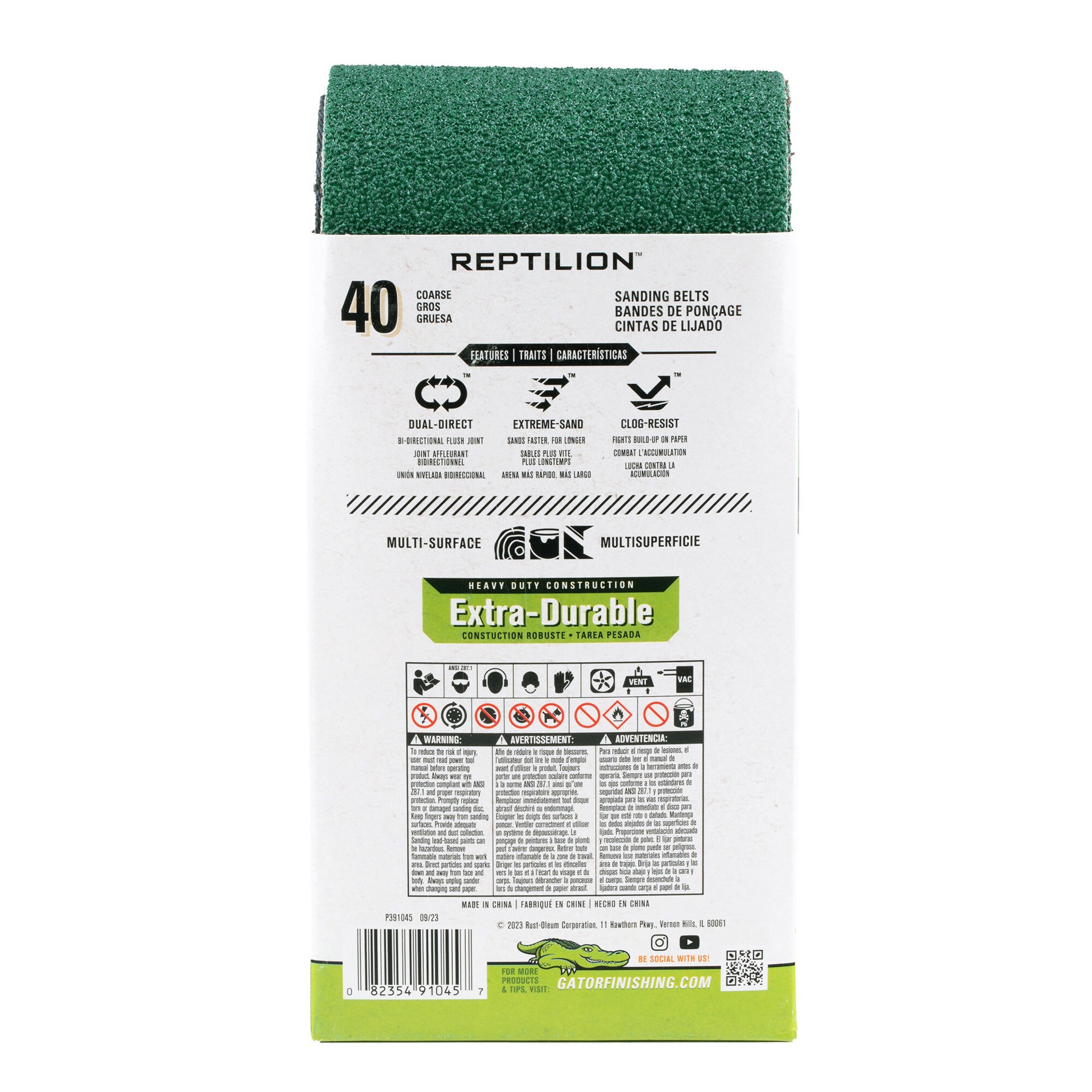 slide 3 of 6, Gator Reptilion 2 -Piece Zirconia alumina 40 -Grit Belt Sandpaper, 1 ct