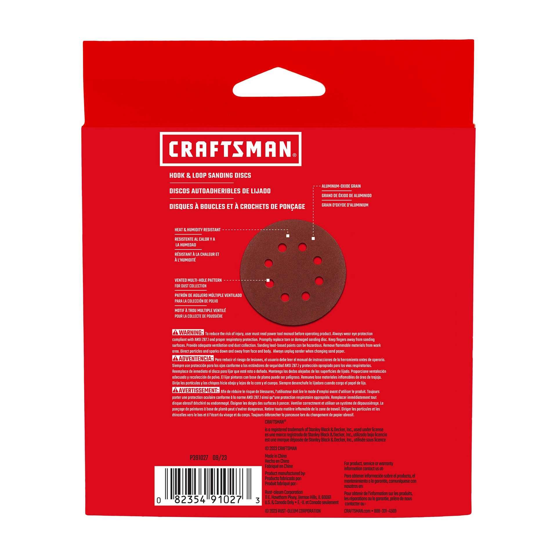 slide 3 of 6, CRAFTSMAN Craftsman 20 -Piece Aluminum oxide 120 -Grit Disc Sandpaper, 1 ct