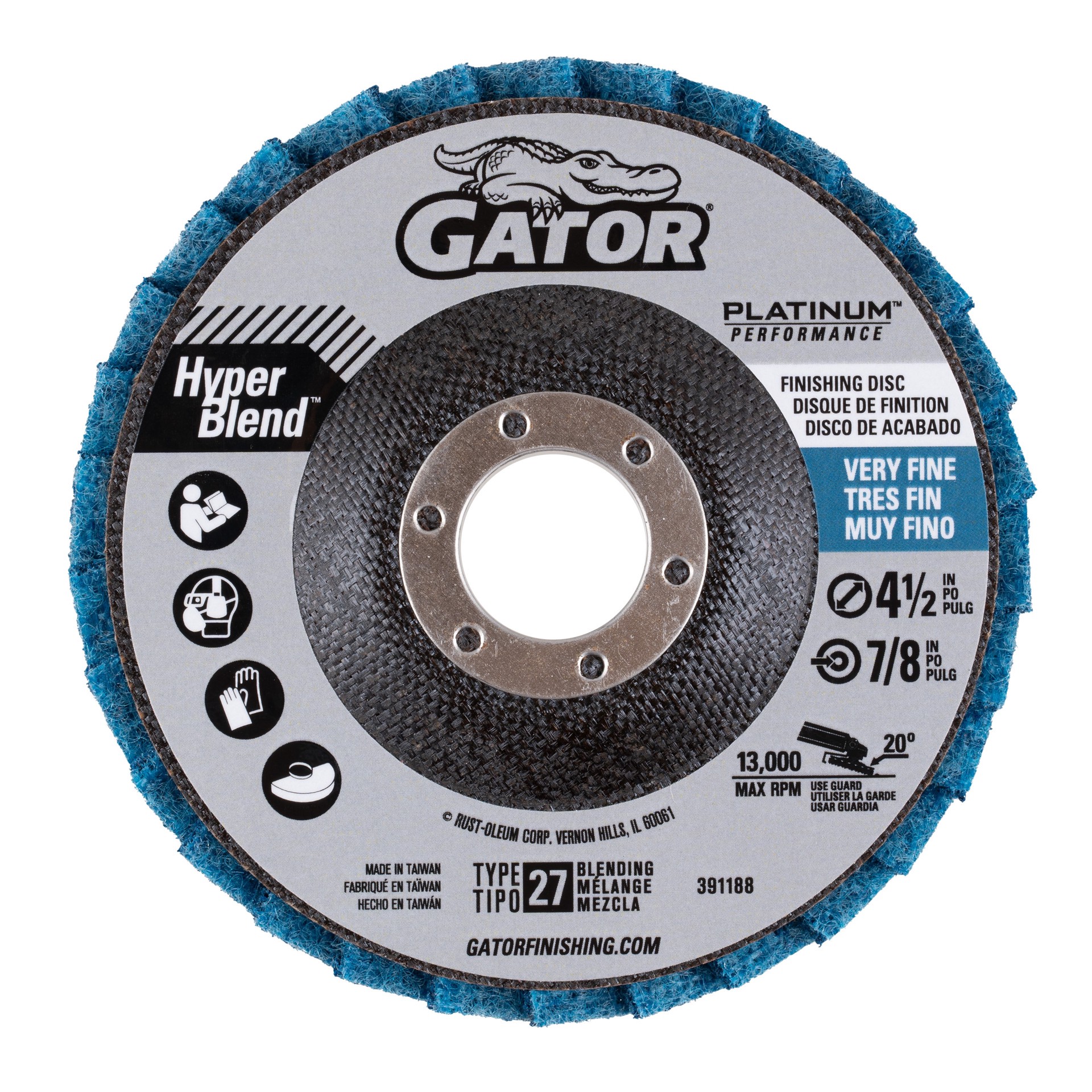 slide 4 of 6, Gator HyperBlend Aluminum oxide Pad -Grit Disc Sandpaper, 1 ct