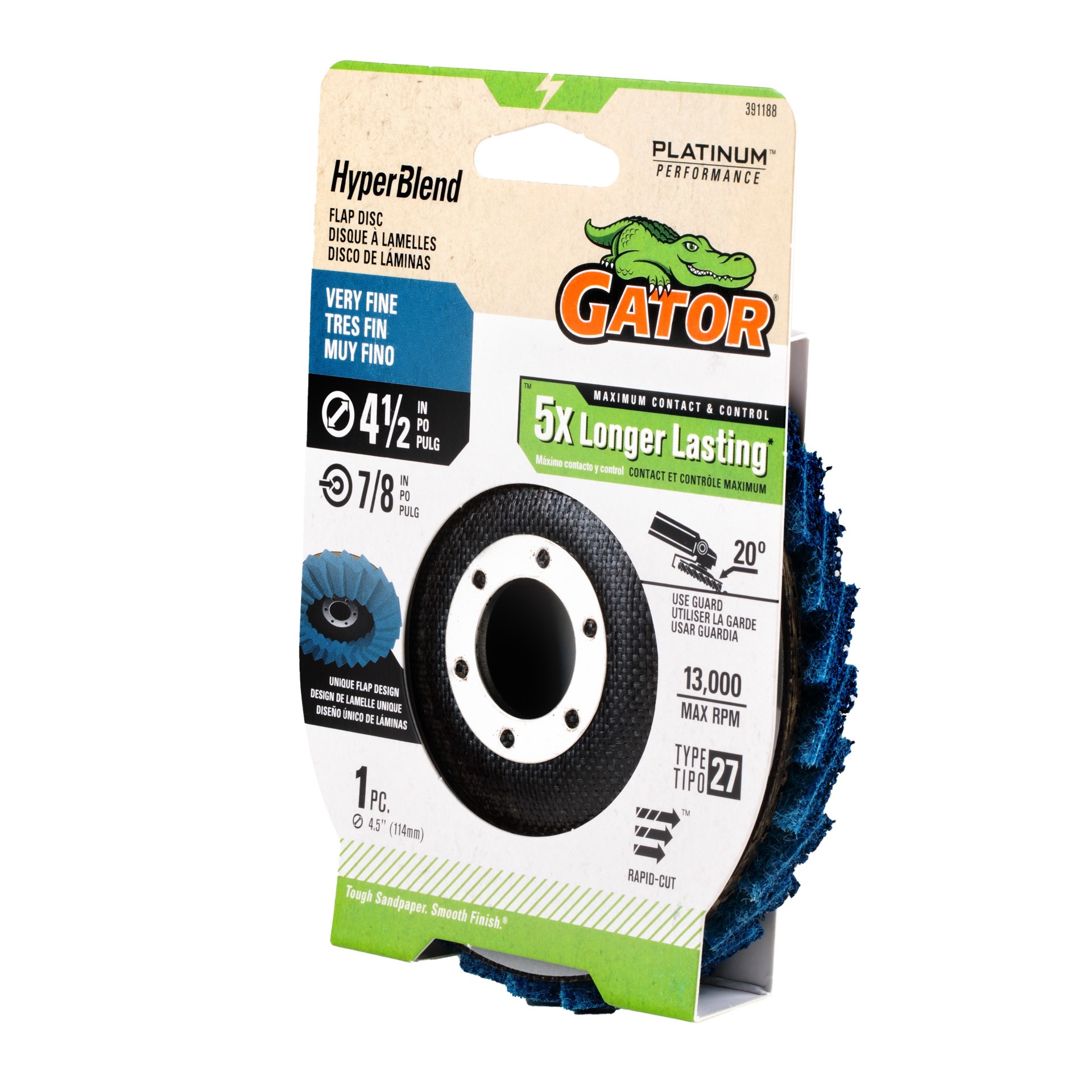 slide 5 of 6, Gator HyperBlend Aluminum oxide Pad -Grit Disc Sandpaper, 1 ct