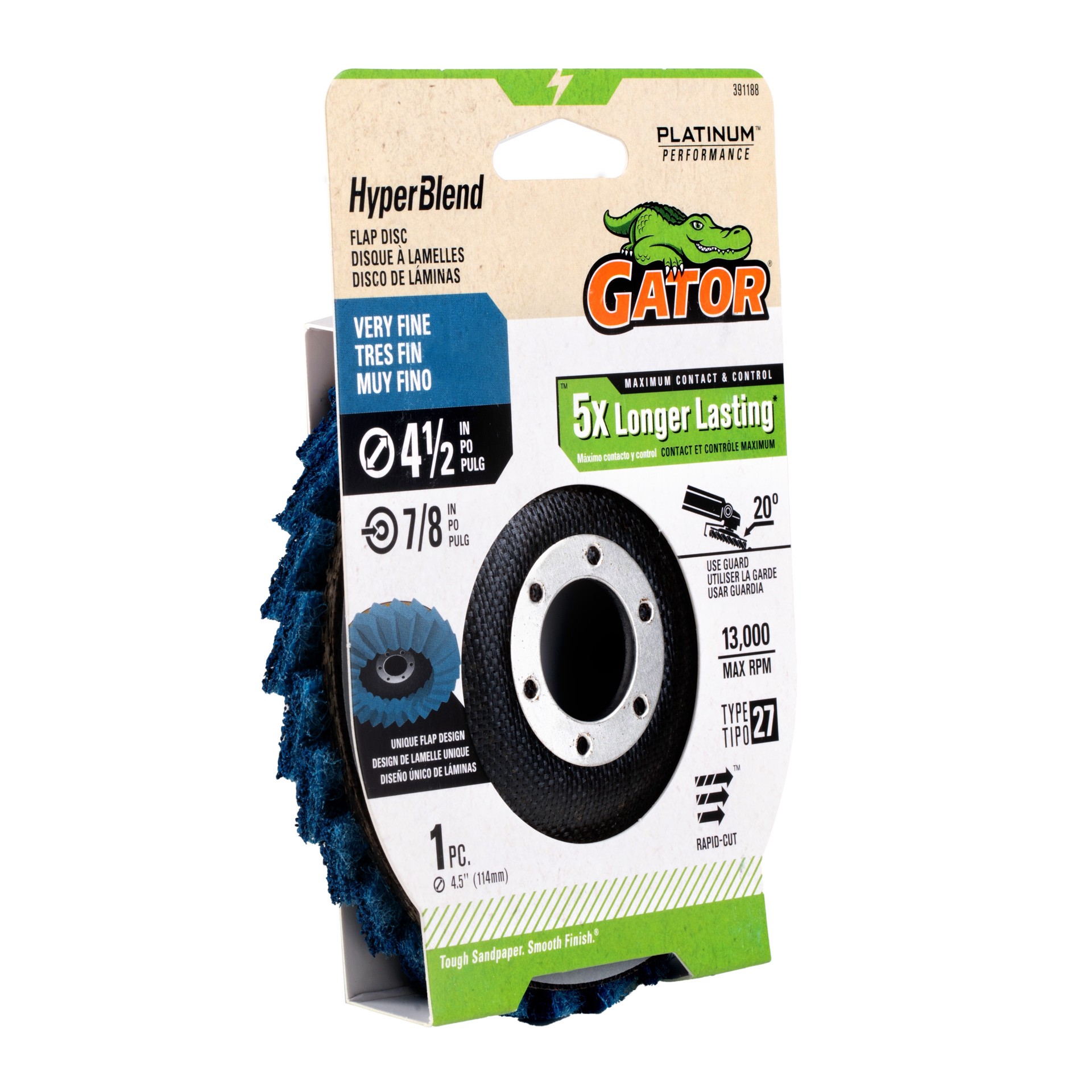 slide 6 of 6, Gator HyperBlend Aluminum oxide Pad -Grit Disc Sandpaper, 1 ct