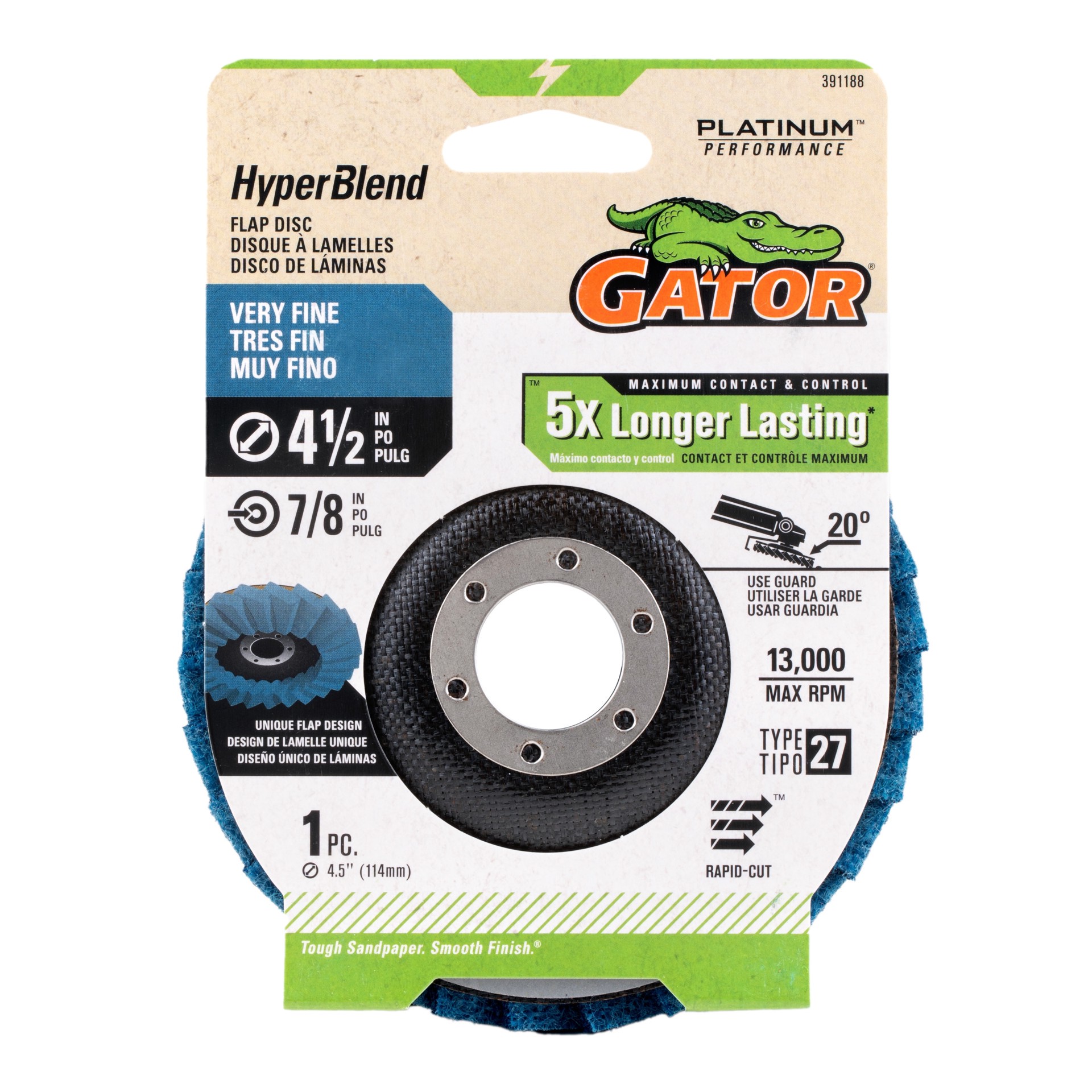 slide 1 of 6, Gator HyperBlend Aluminum oxide Pad -Grit Disc Sandpaper, 1 ct