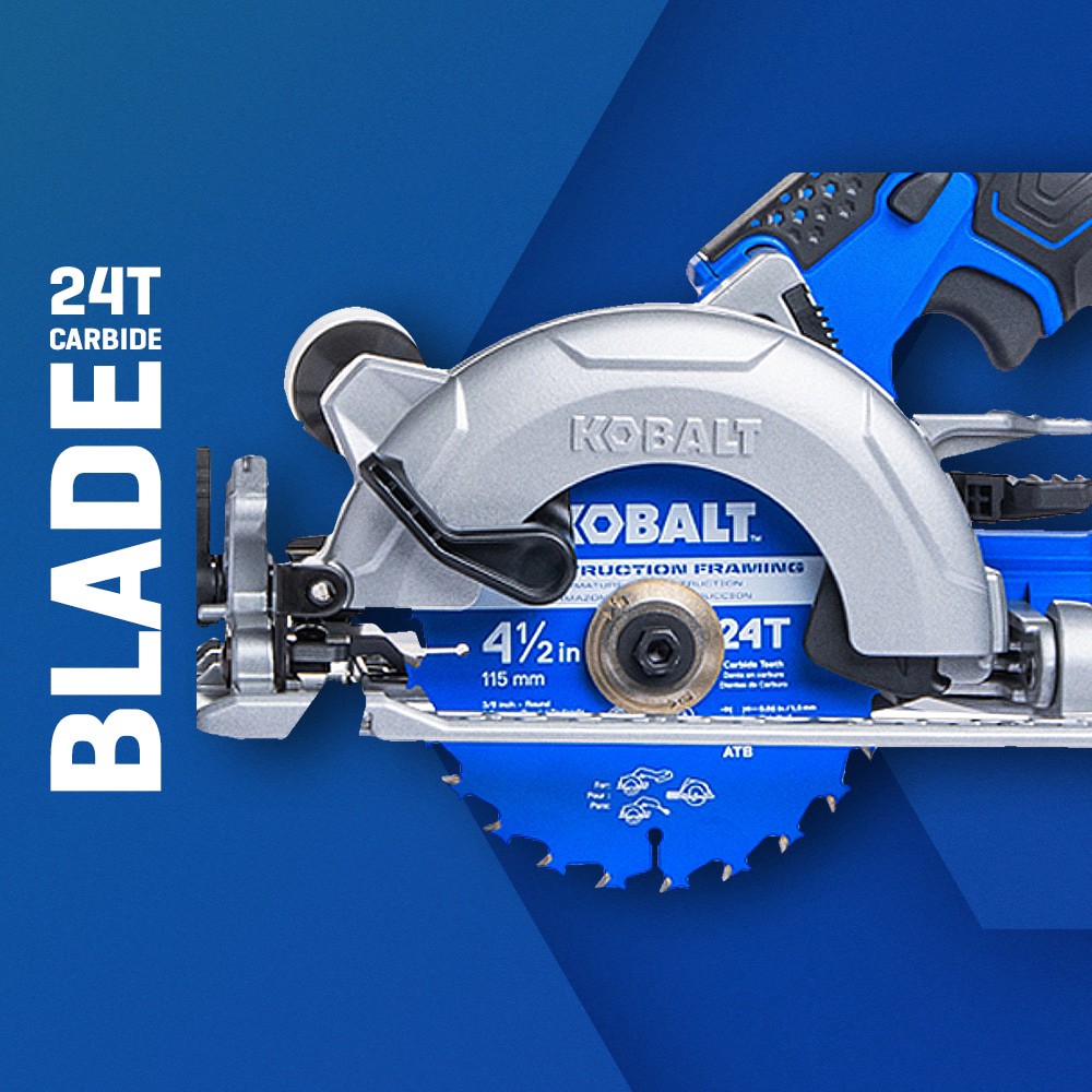 slide 5 of 6, Kobalt 24-volt 4-1/2-in Brushless Cordless Circular saw (Battery Not Included and Charger Not Included), 1 ct
