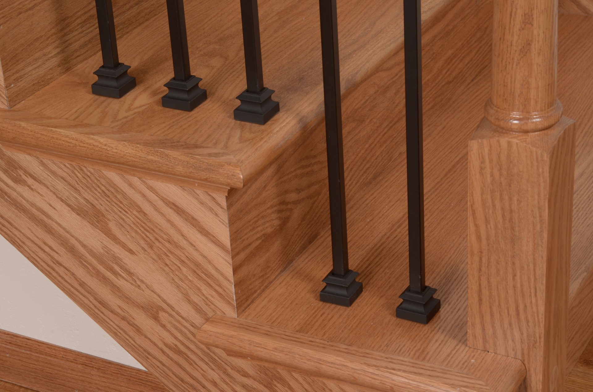 slide 2 of 4, L.J. Smith Stair Systems 1.5-in x 4.69-in Matte Black Wrought iron Universal Stair Baluster Installation hardware, 1 ct