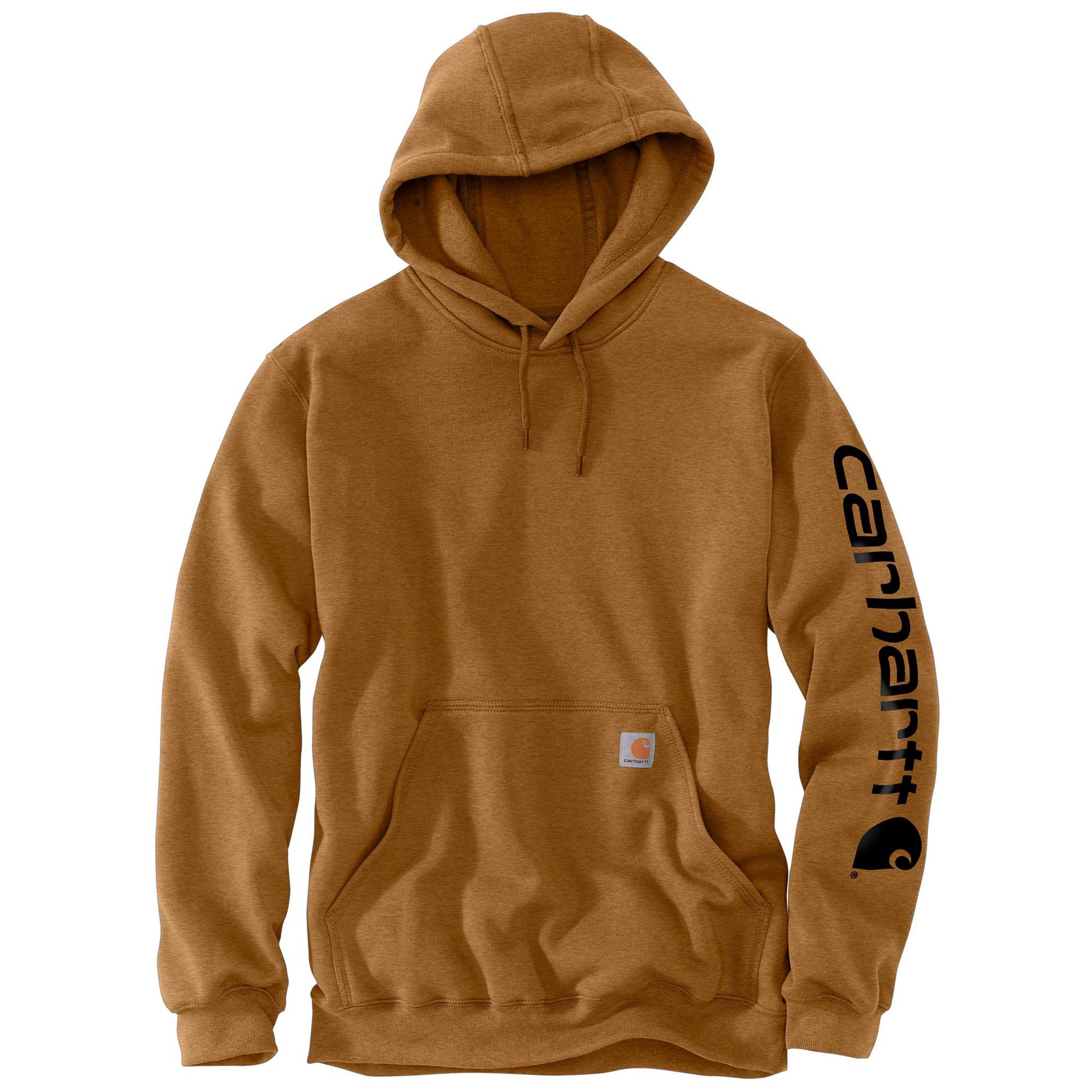 slide 2 of 4, Carhartt Men's Brown Medium weight Fleece Long sleeve Solid Sweatshirt ( Large ), 1 ct