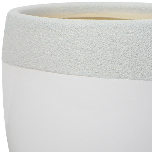 slide 2 of 6, allen + roth Round 6.02-in W x 6.02-in L Gray Ceramic Indoor Planter, 1 ct