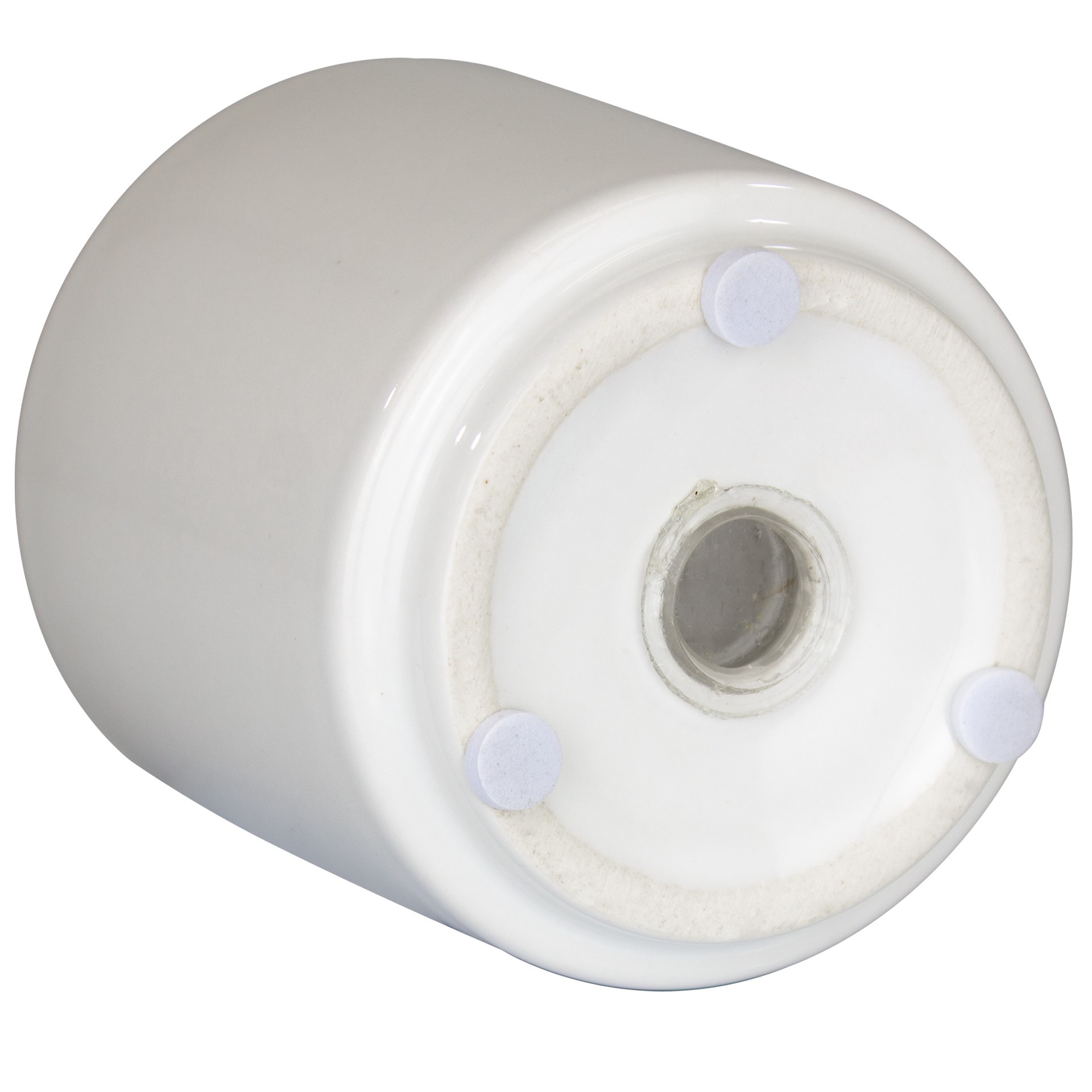slide 4 of 6, allen + roth Round 2.99-in W x 2.99-in L White Ceramic Indoor Planter, 1 ct