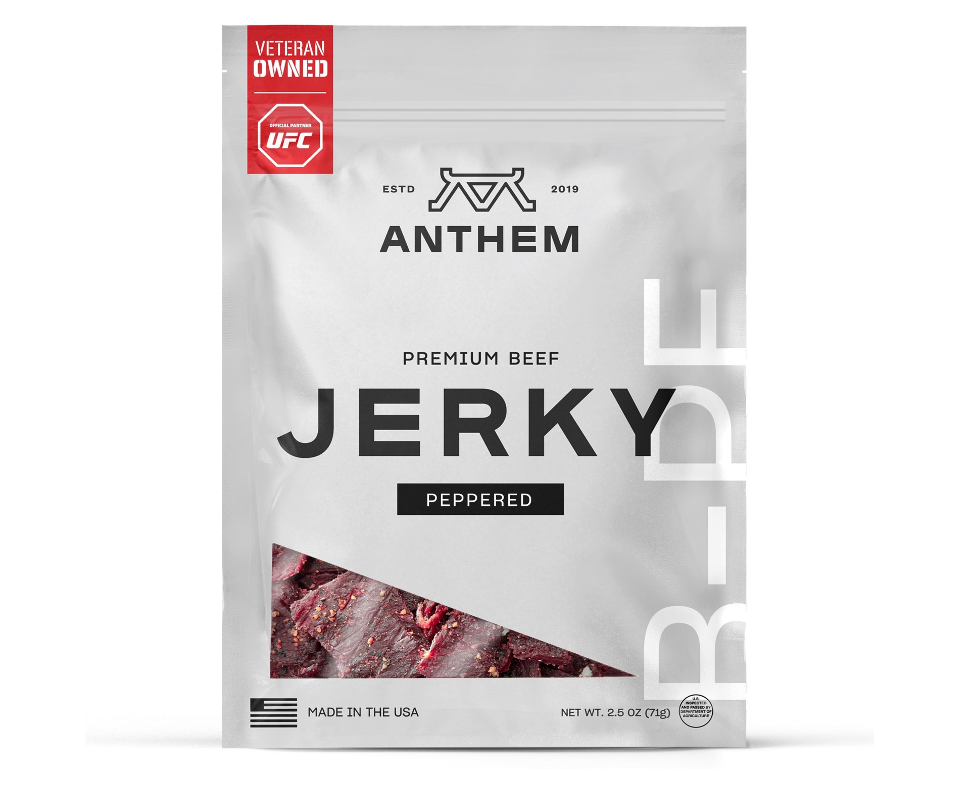 slide 1 of 4, ANTHEM Peppered 2.5-oz Meat Snacks, 1 ct