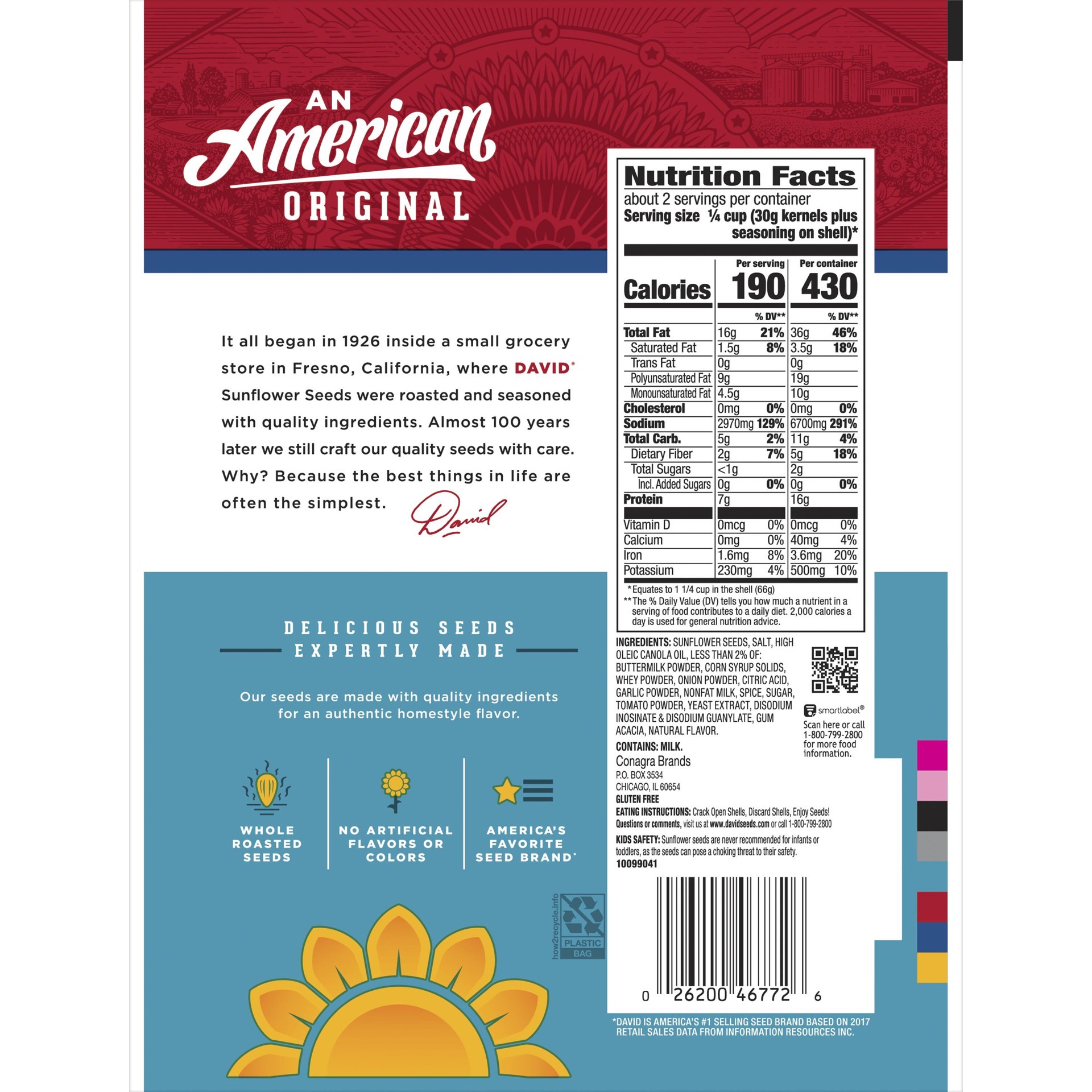 slide 2 of 2, ConAgra Ranch 5.25-oz Sunflower Seeds, 1 ct