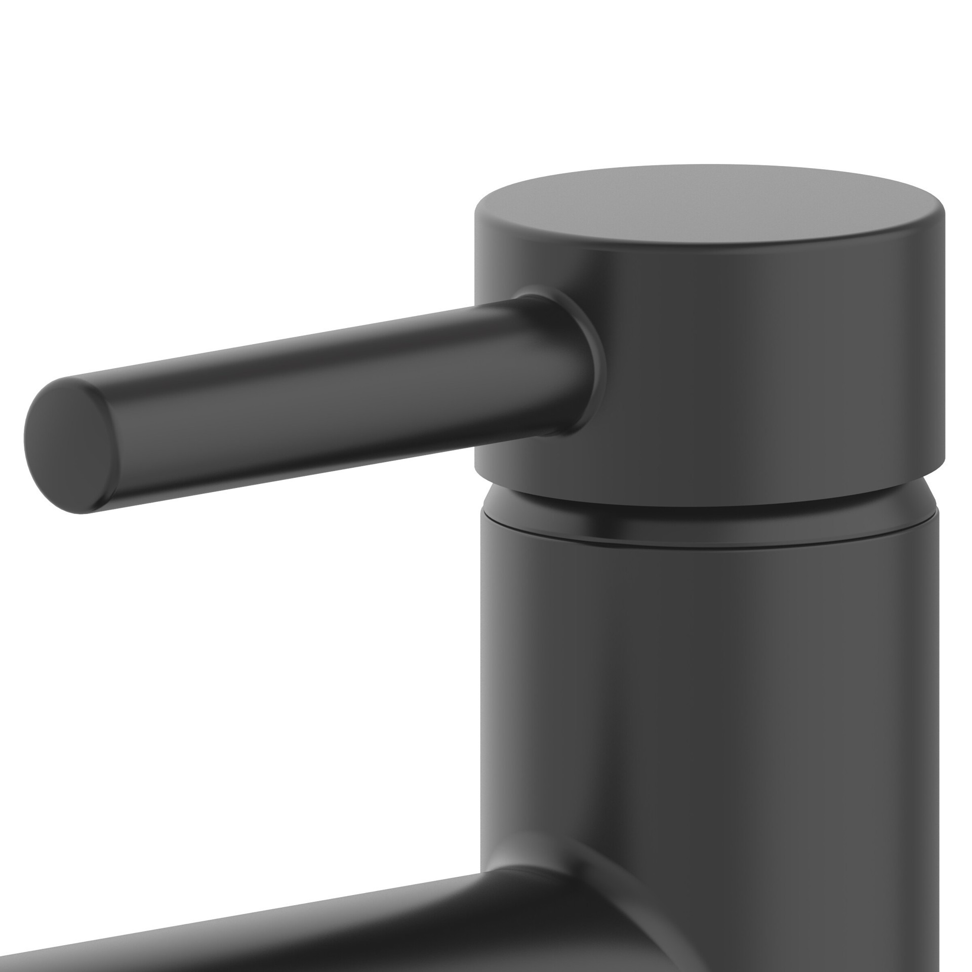 slide 5 of 6, Project Source Idlewood Matte Black Single hole 1-handle WaterSense Mid-arc Residential Handle Bathroom Sink Faucet with Drain with Deck Plate, 1 ct