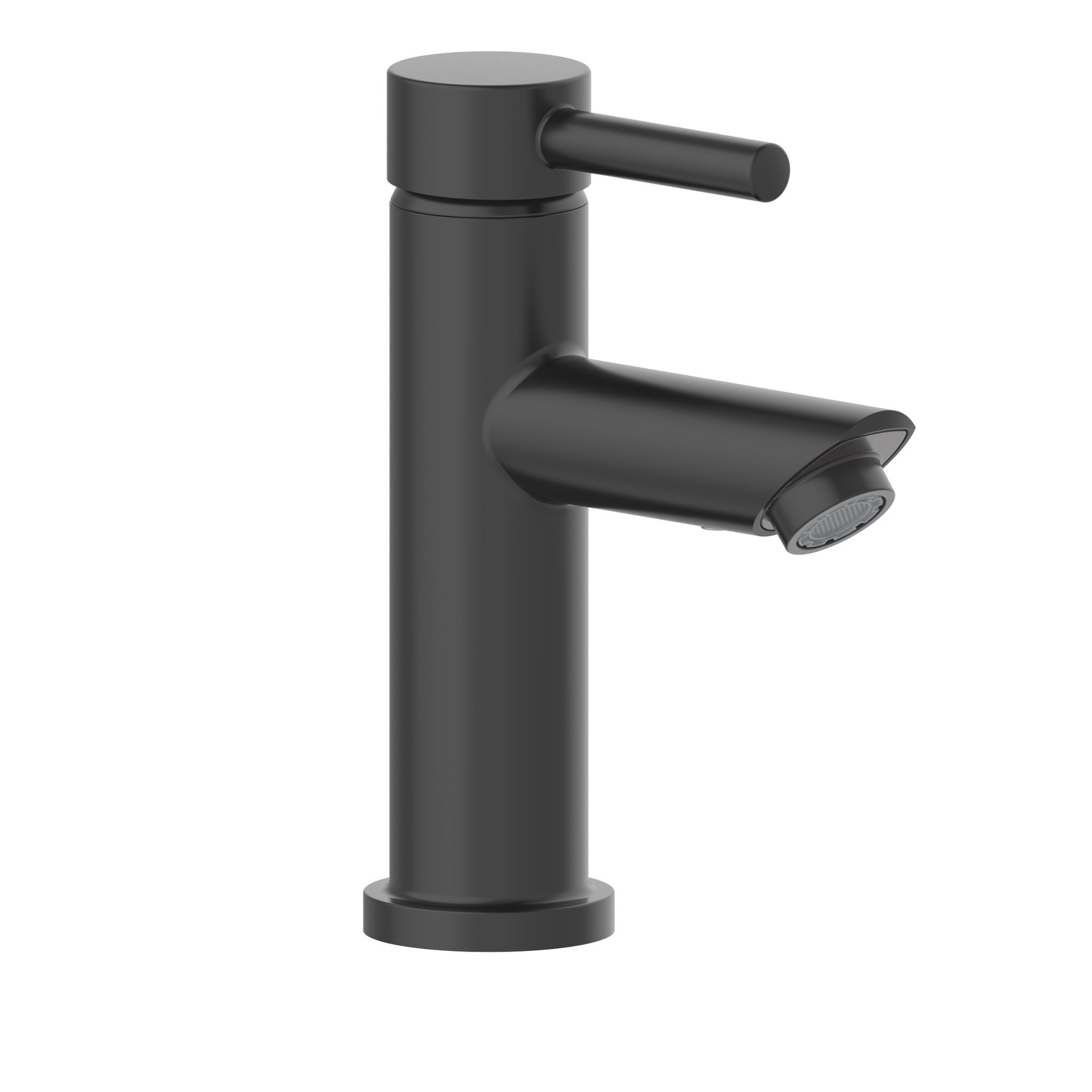 slide 2 of 6, Project Source Idlewood Matte Black Single hole 1-handle WaterSense Mid-arc Residential Handle Bathroom Sink Faucet with Drain with Deck Plate, 1 ct