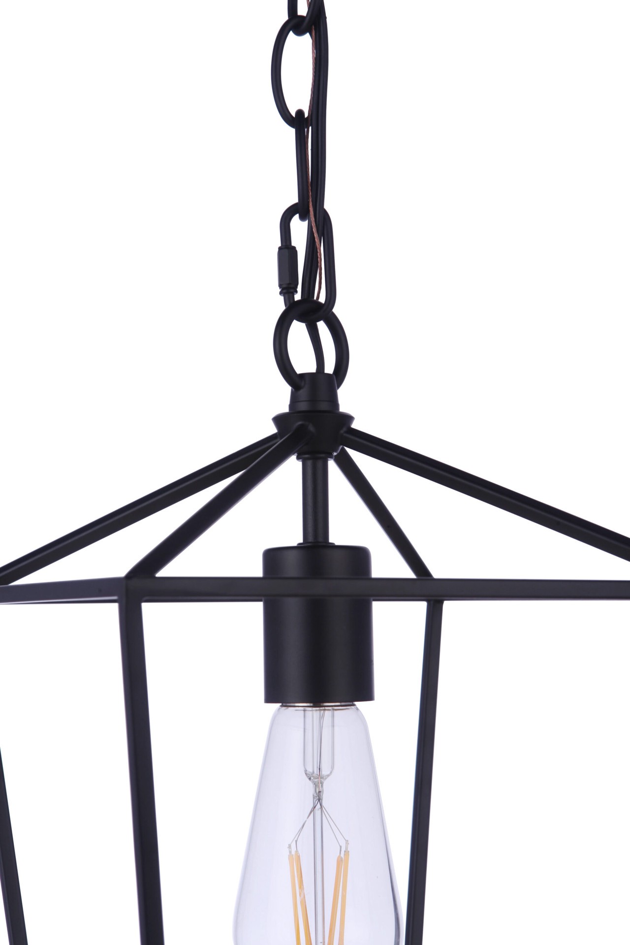slide 5 of 6, allen + roth 1 -Light Matte Black Transitional Geometric Mini Indoor/Outdoor Hanging Pendant light, 1 ct
