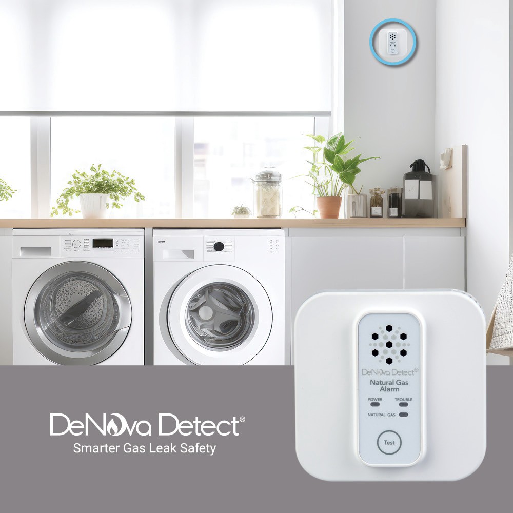 slide 4 of 6, DeNova Detect 10-Year Battery Battery-operated Natural Gas Detector with Voice Alert, 1 ct