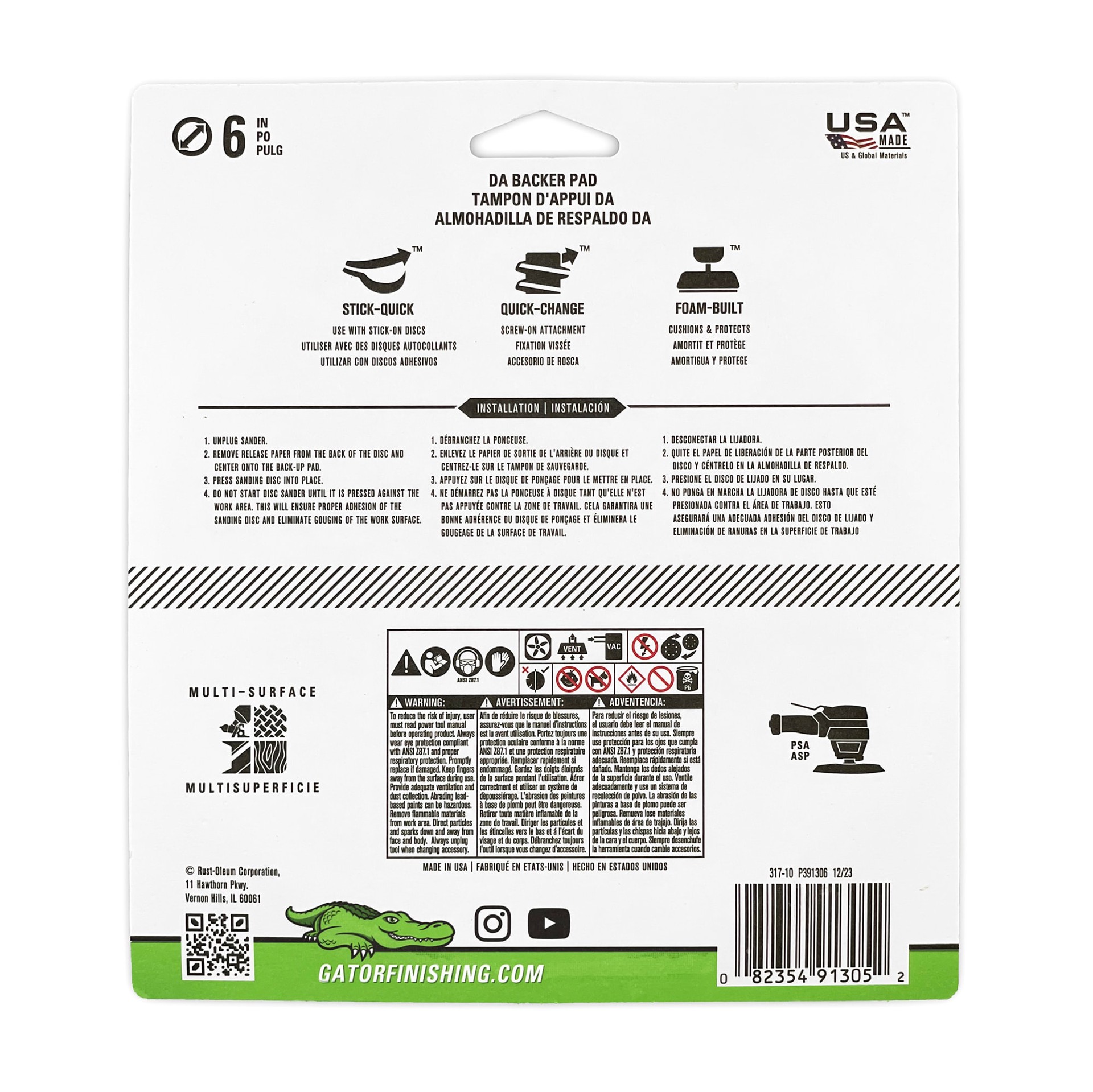 slide 3 of 3, Gator Pad Backer Pad Sandpaper, 1 ct