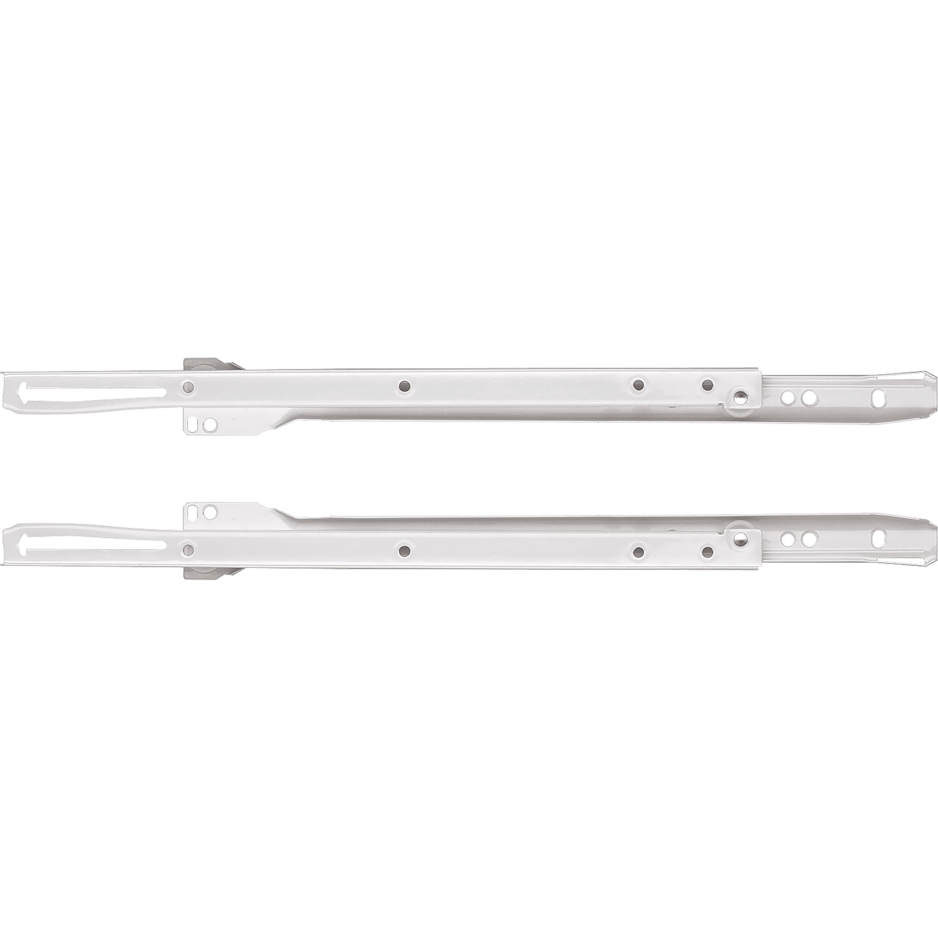 slide 5 of 6, RELIABILT 14-in 3/4 extension Self-Closing Bottom Mount European 50-lb Load Capacity White Drawer Slide 1 -Pair 2 -Pieces, 1 ct