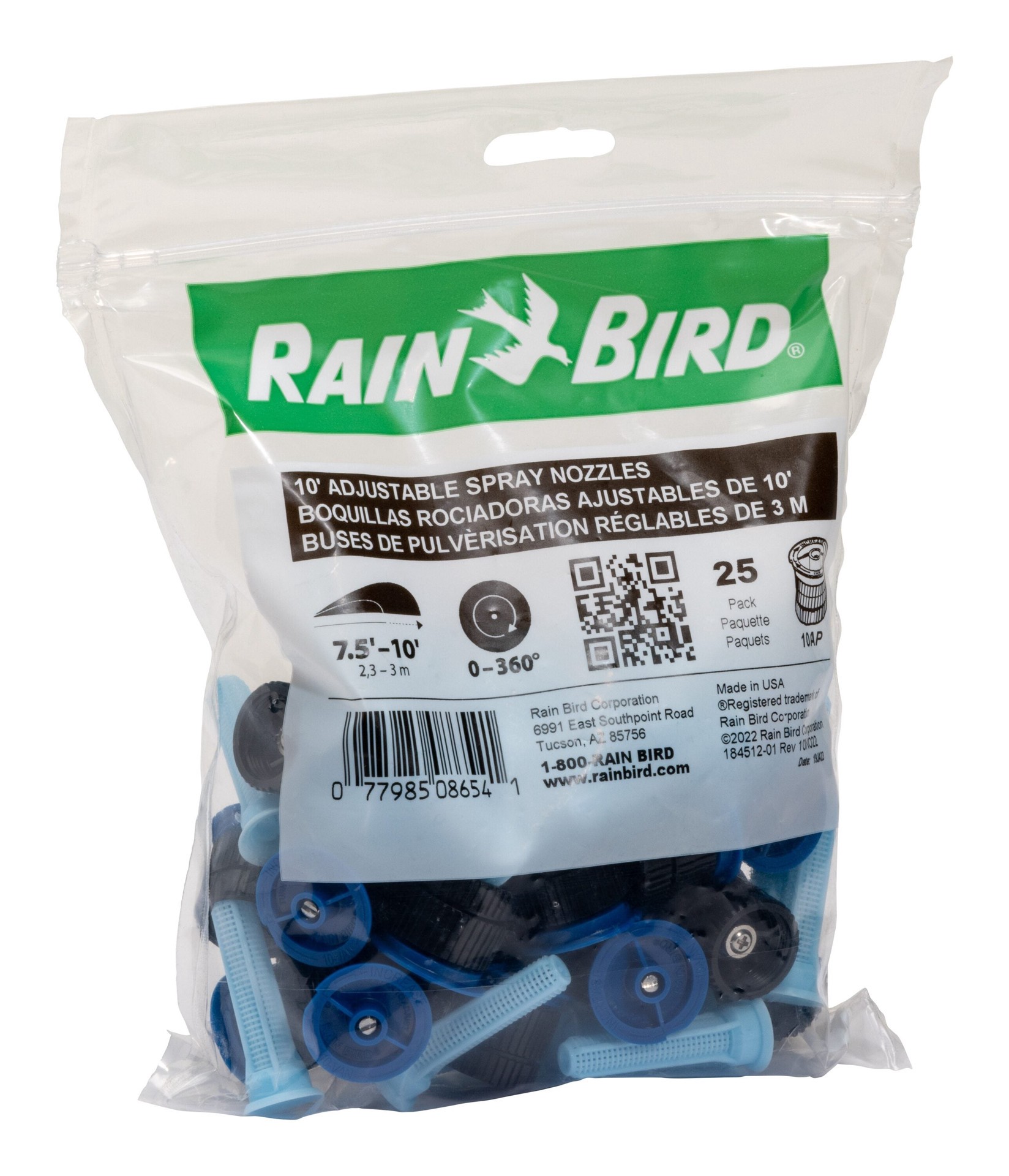 slide 4 of 6, Rain Bird 10-ft Adjustable Spray head nozzle 25 -Pack, 1 ct