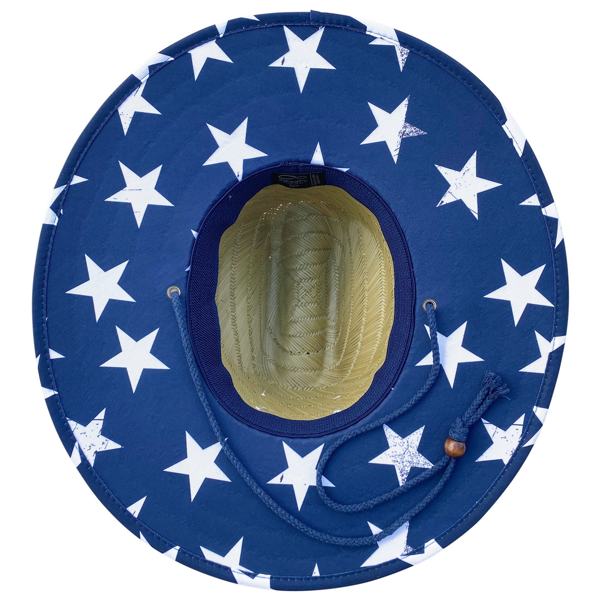 slide 3 of 4, Infinity Brands Adult unisex Tan/Americana Straw Wide-brim hat, 1 ct