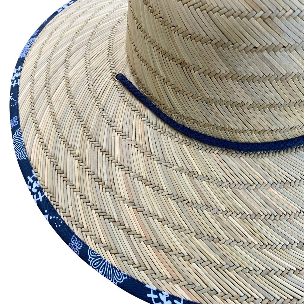 slide 2 of 4, Infinity Brands Women's Tan/Navy Straw Wide-brim hat, 1 ct